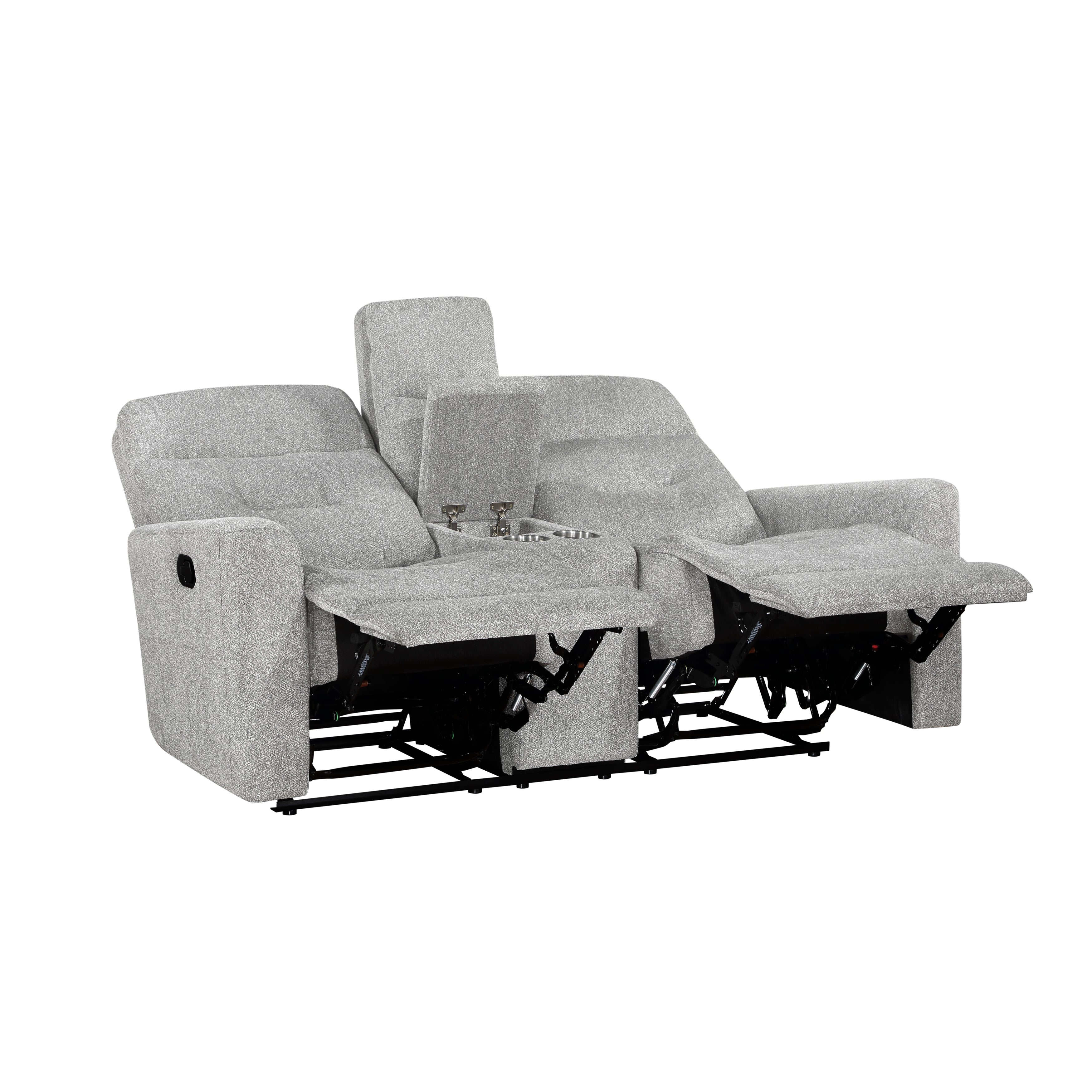 Home Elegance Double Reclining Console Loveseat