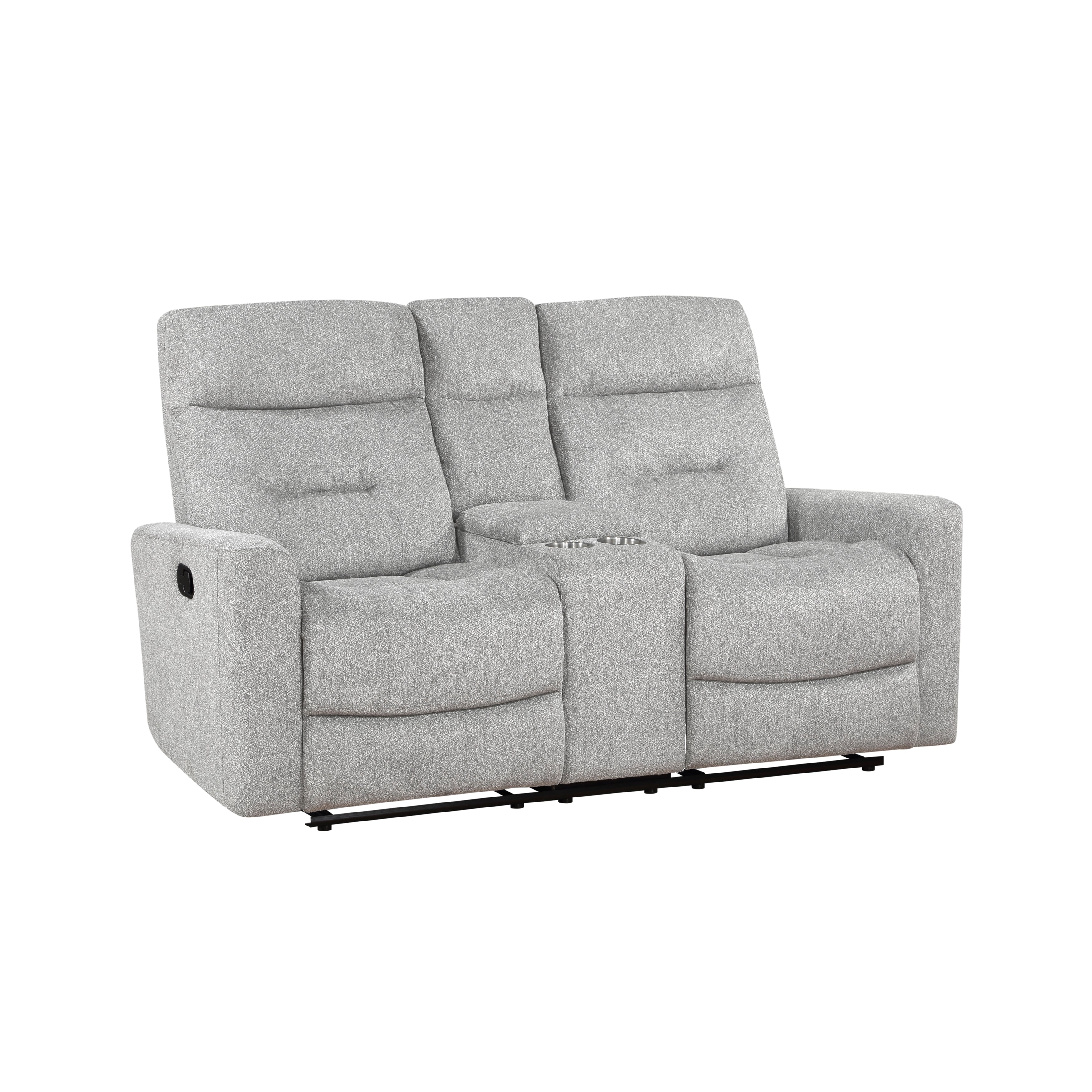 Home Elegance Double Reclining Console Loveseat