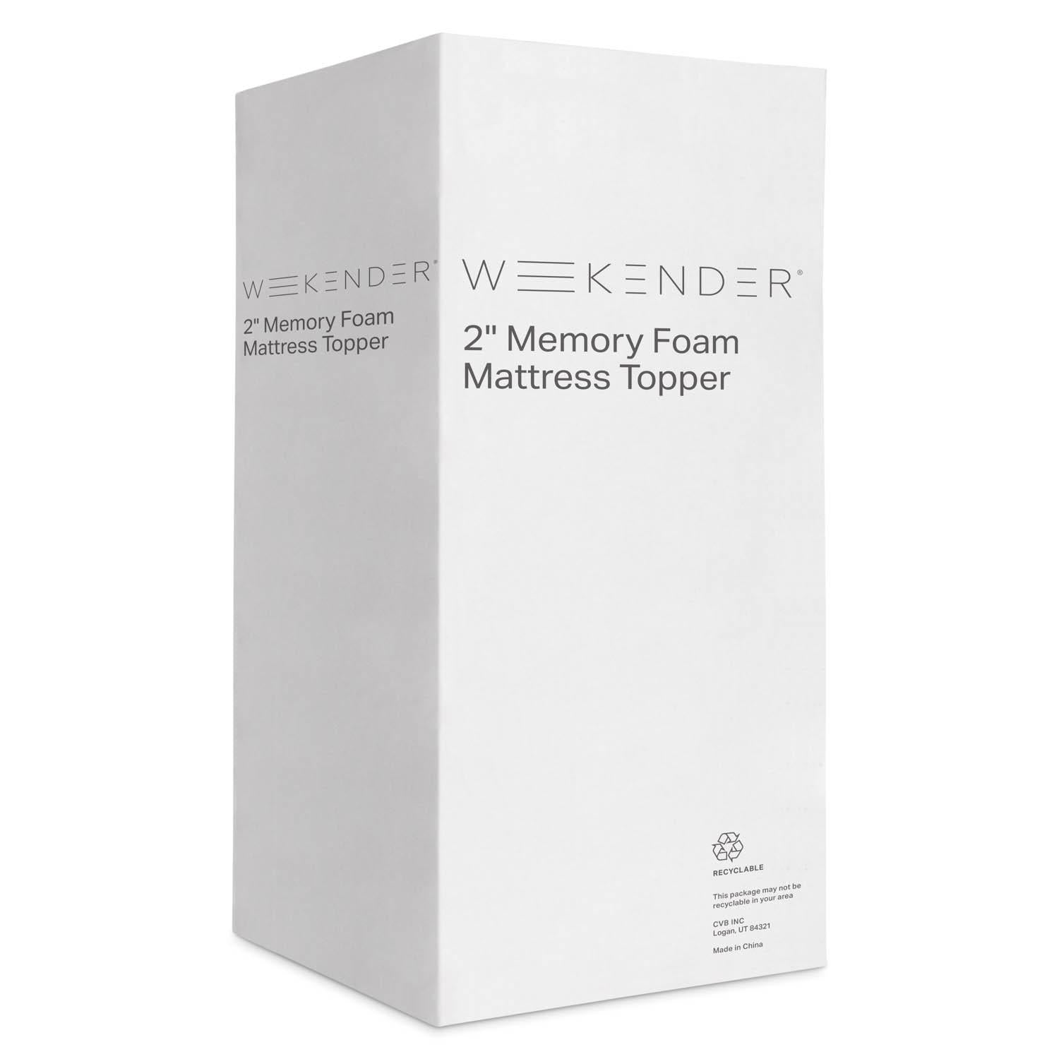 Weekender 2" Memory Foam Mattress Topper