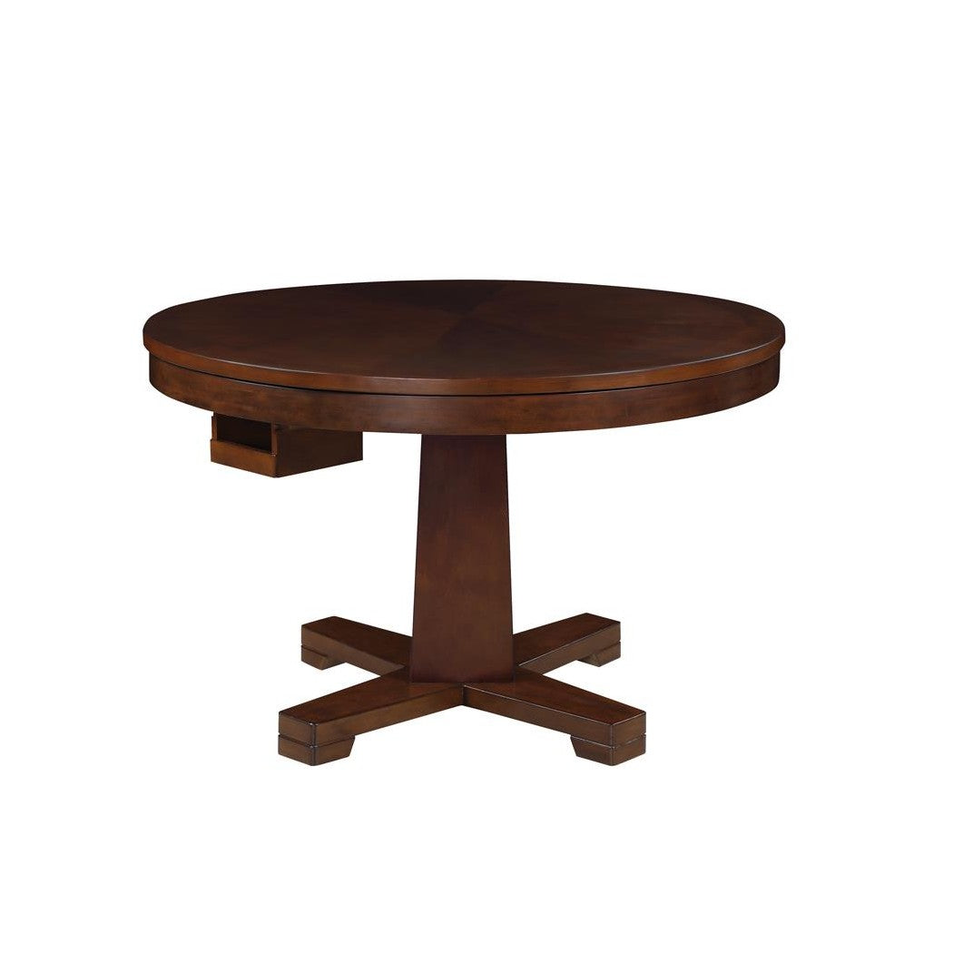 Marietta Round Wooden Game Table Tobacco 100171