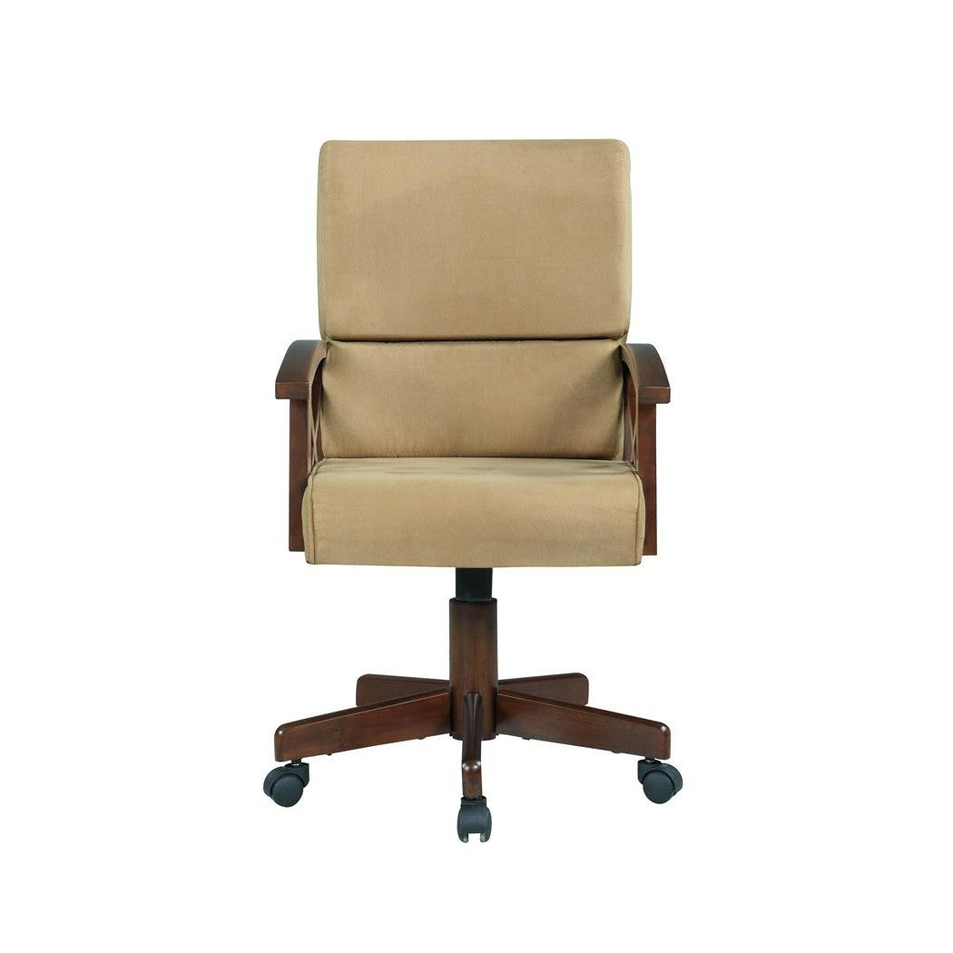 Marietta Upholstered Game Chair Tobacco and Tan 100172