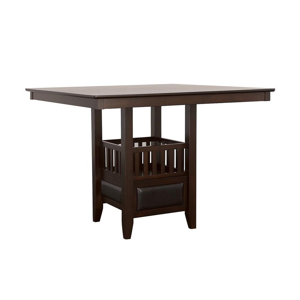 Jaden Square Counter Height Table with Storage Espresso 100958