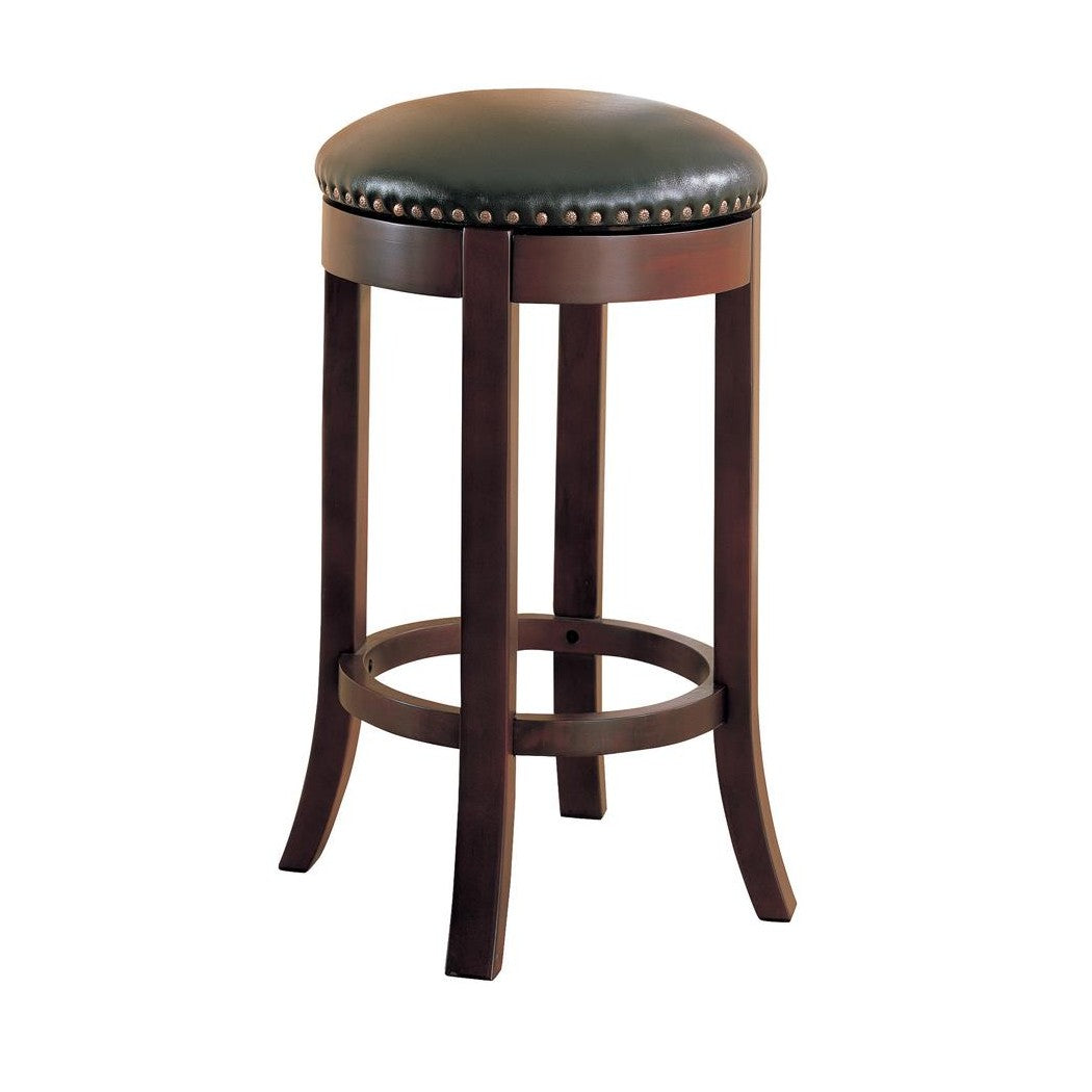 Aboushi Swivel Bar Stools with Upholstered Seat Brown (Set of 2) 101060