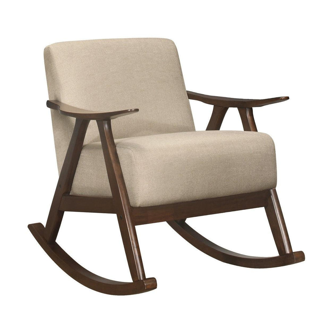 ROCKING CHAIR, LIGHT BROWN 100% POLY. 1034BR-1