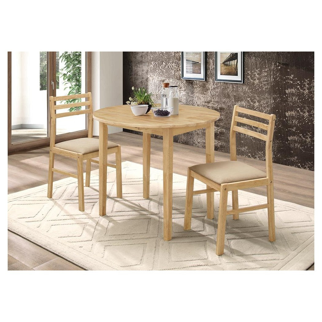 Bucknell 3-piece Dining Set with Drop Leaf Natural and Tan 130006