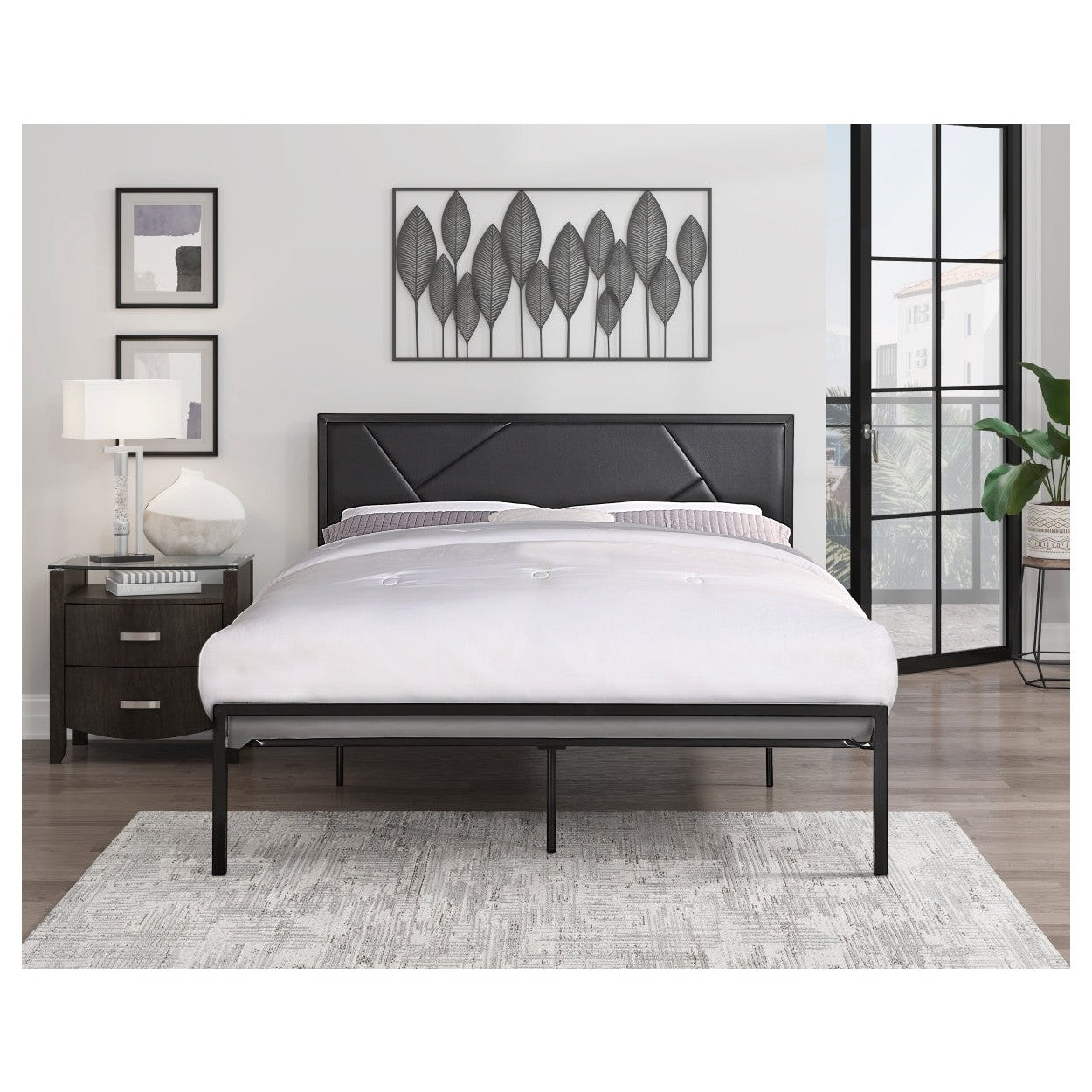 Full Platform Bed 1602BKF-1