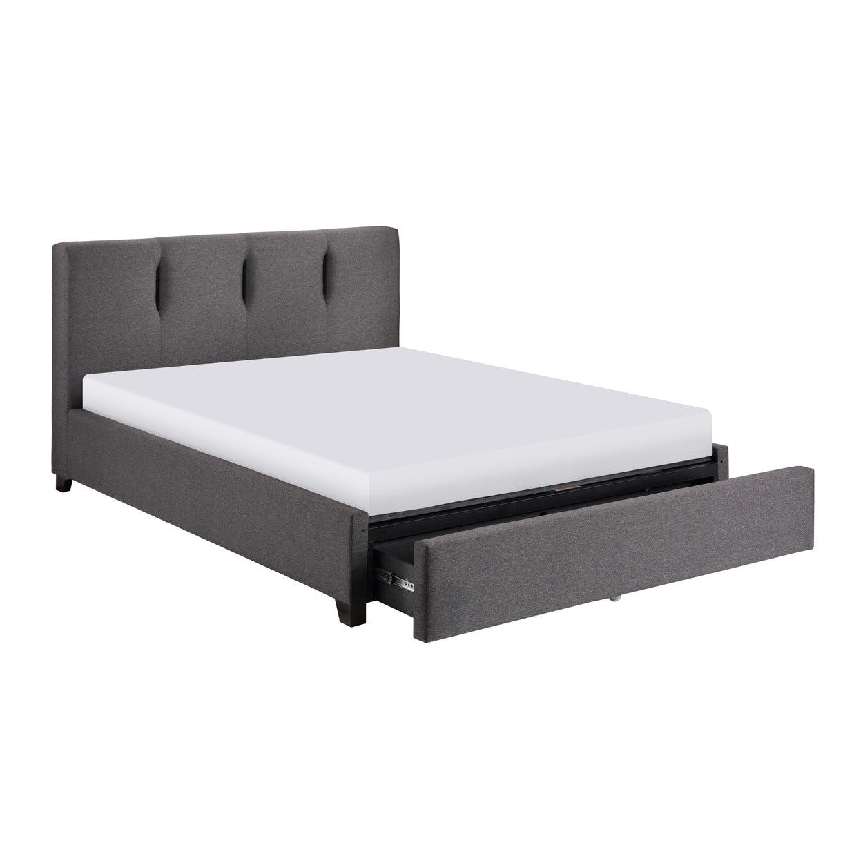 (4) Queen Platform Bed with Storage Drawer 1632GH-1DW*