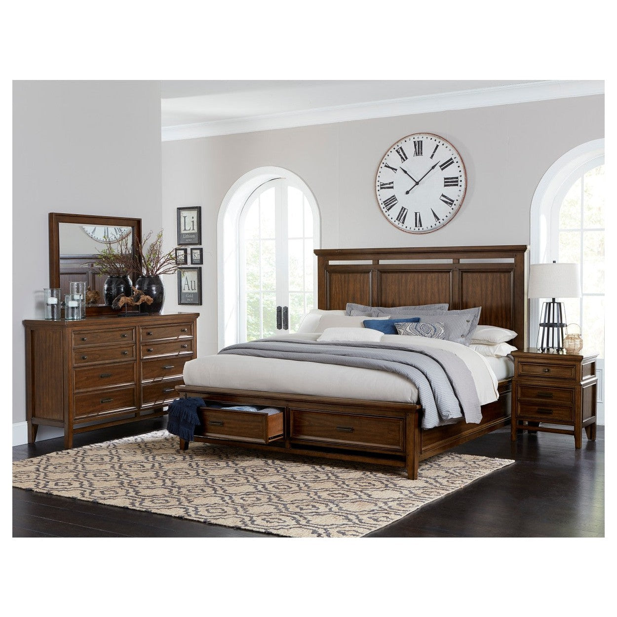 (3) Eastern King Platform Bed with Storage Footboard 1649K-1EK*
