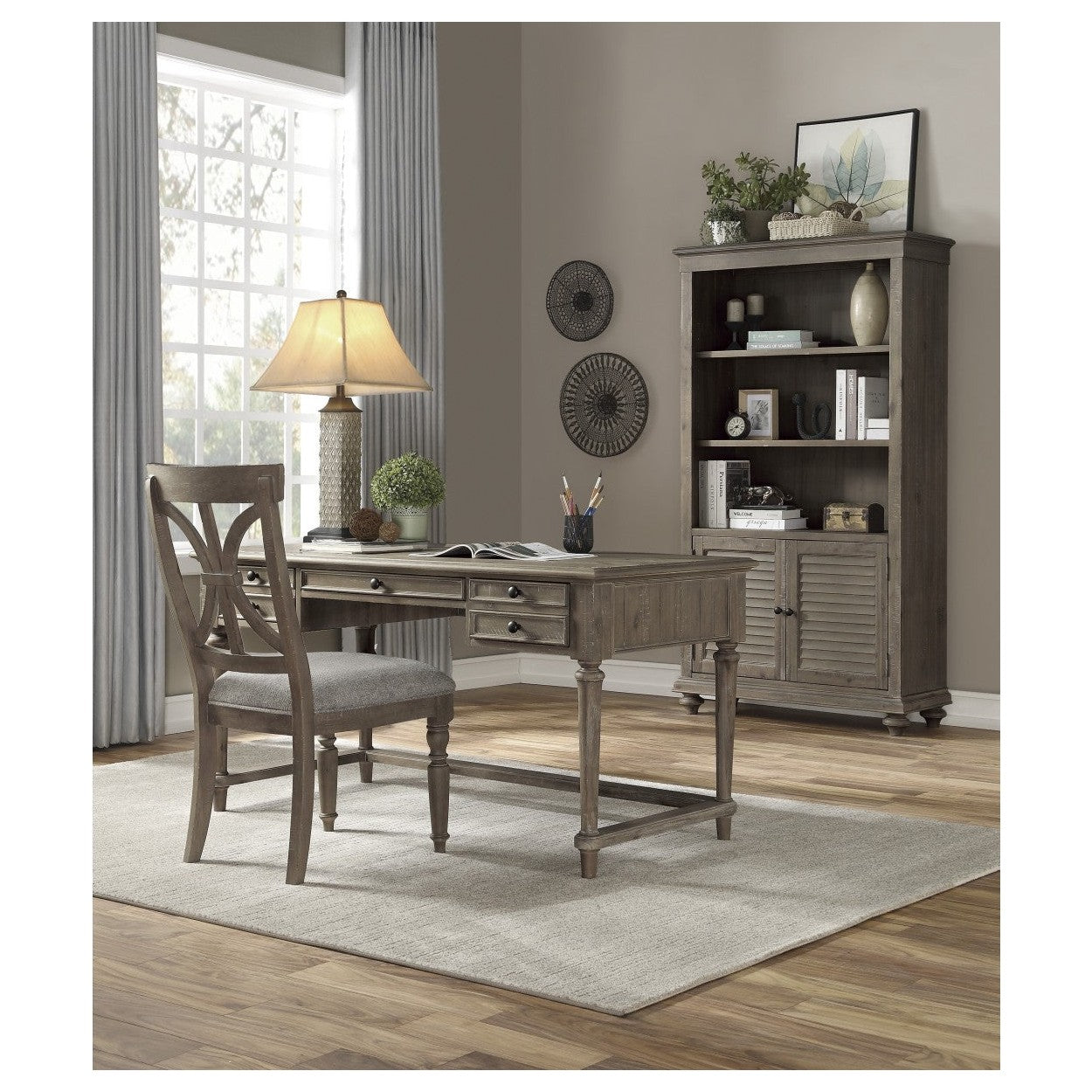 Writing Deskwith Three Working Drawers, Brown 1689BR-16