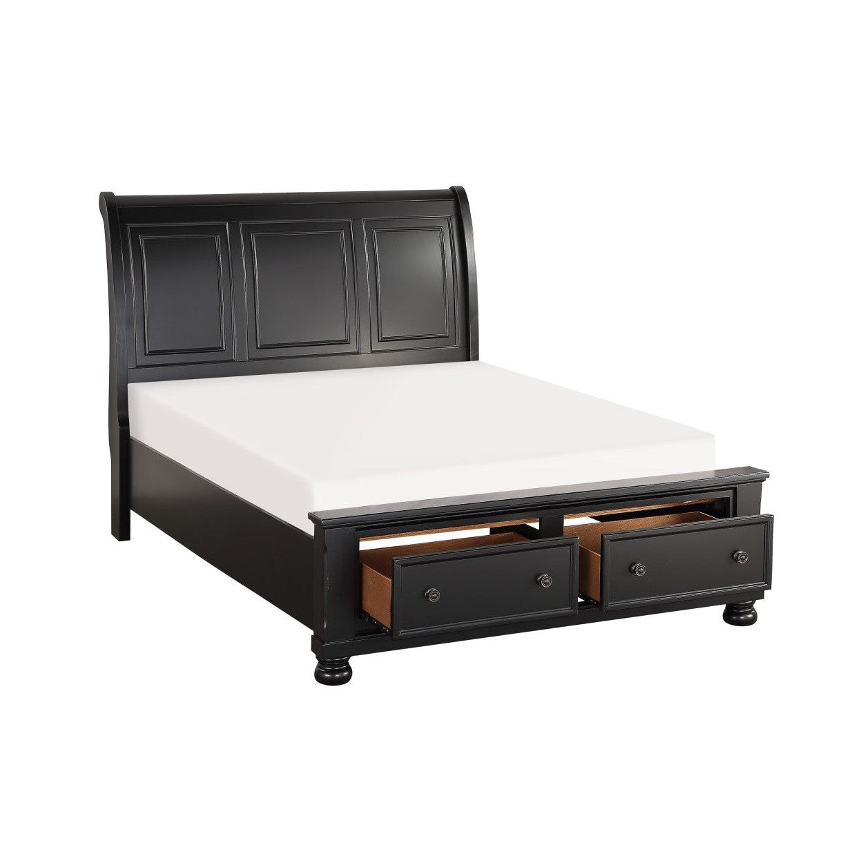 (3) CK PLFM BED W/ FB DRAWERS 1714KBK-1CK*