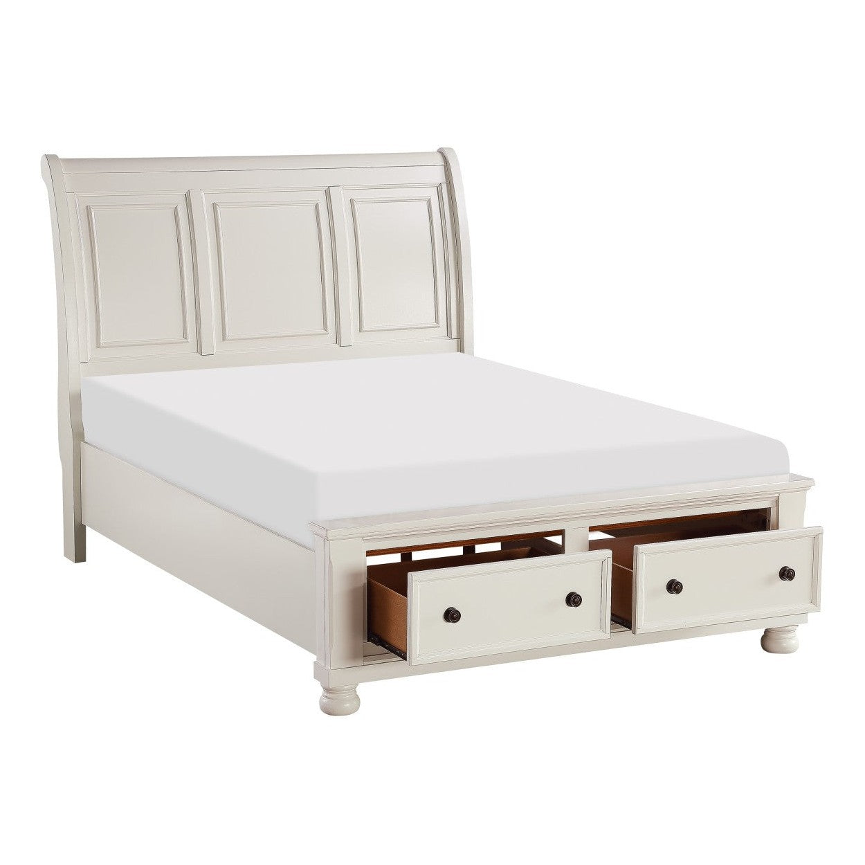 (3) QUEEN PLFM BED W/ FB DRAWERS 1714W-1*