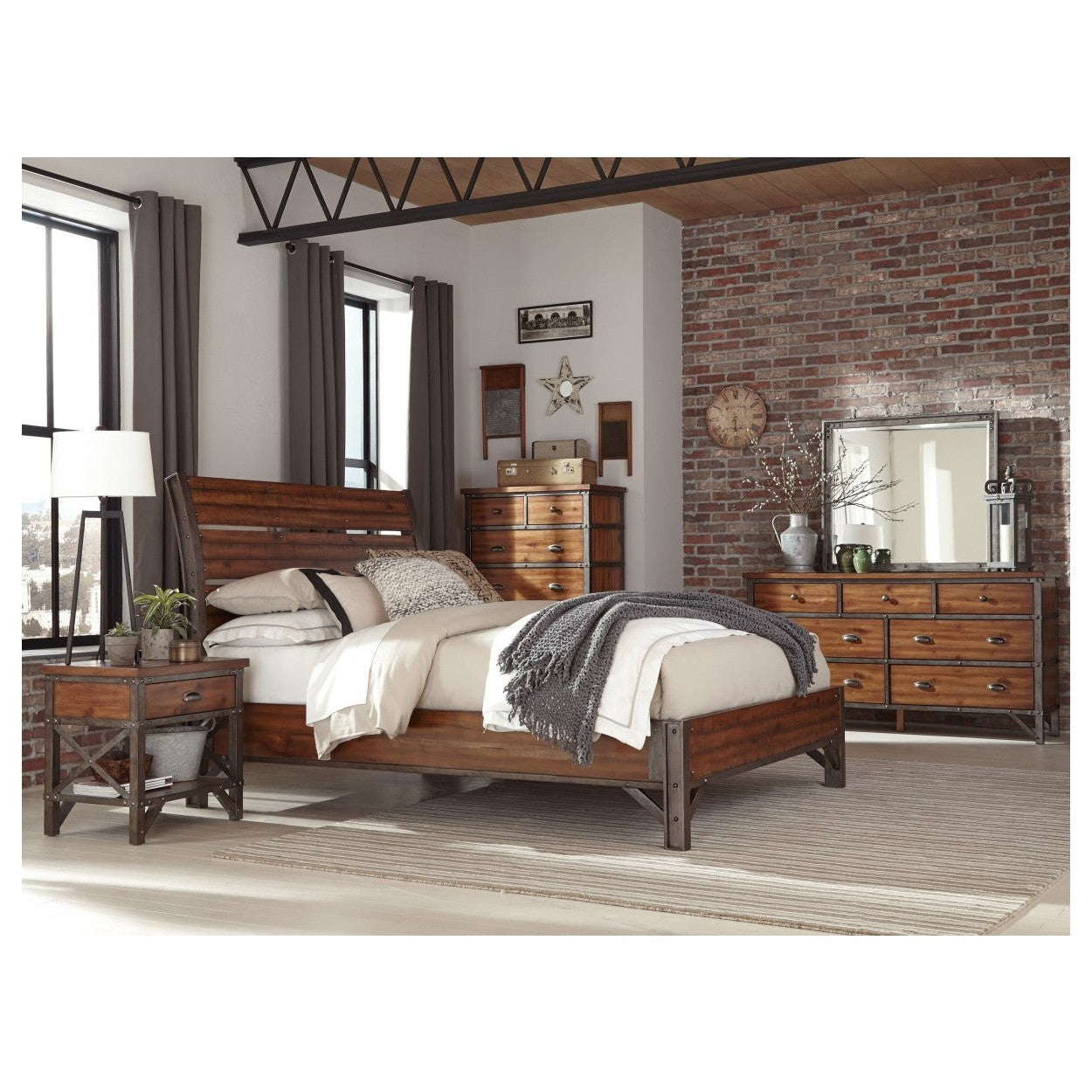 (3) QUEEN PLATFORM BED 1715-1*
