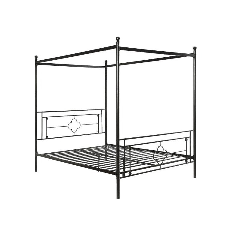 QUEEN SIZE CANOPY METAL BED, ROUND POST, 3A 1758-1