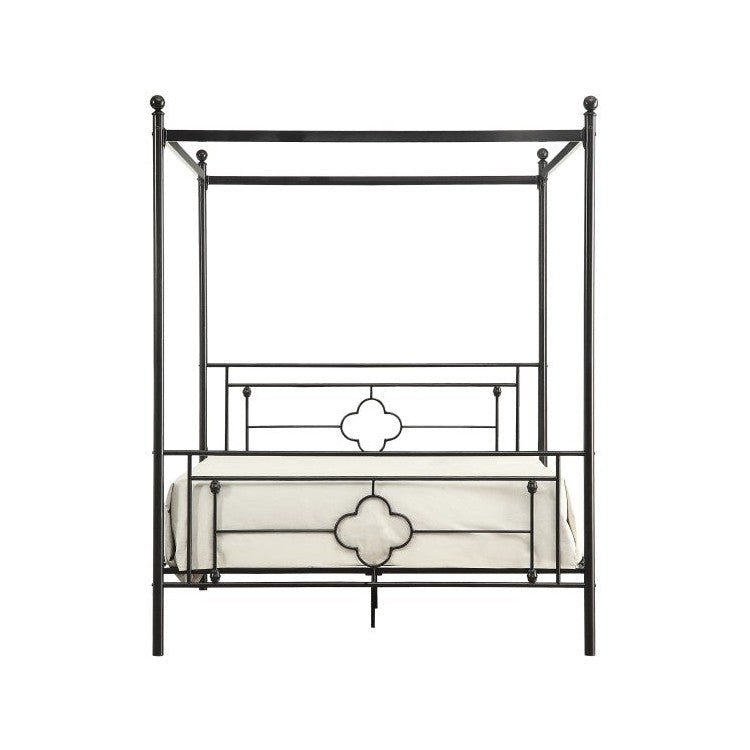 QUEEN SIZE CANOPY METAL BED, ROUND POST, 3A 1758-1