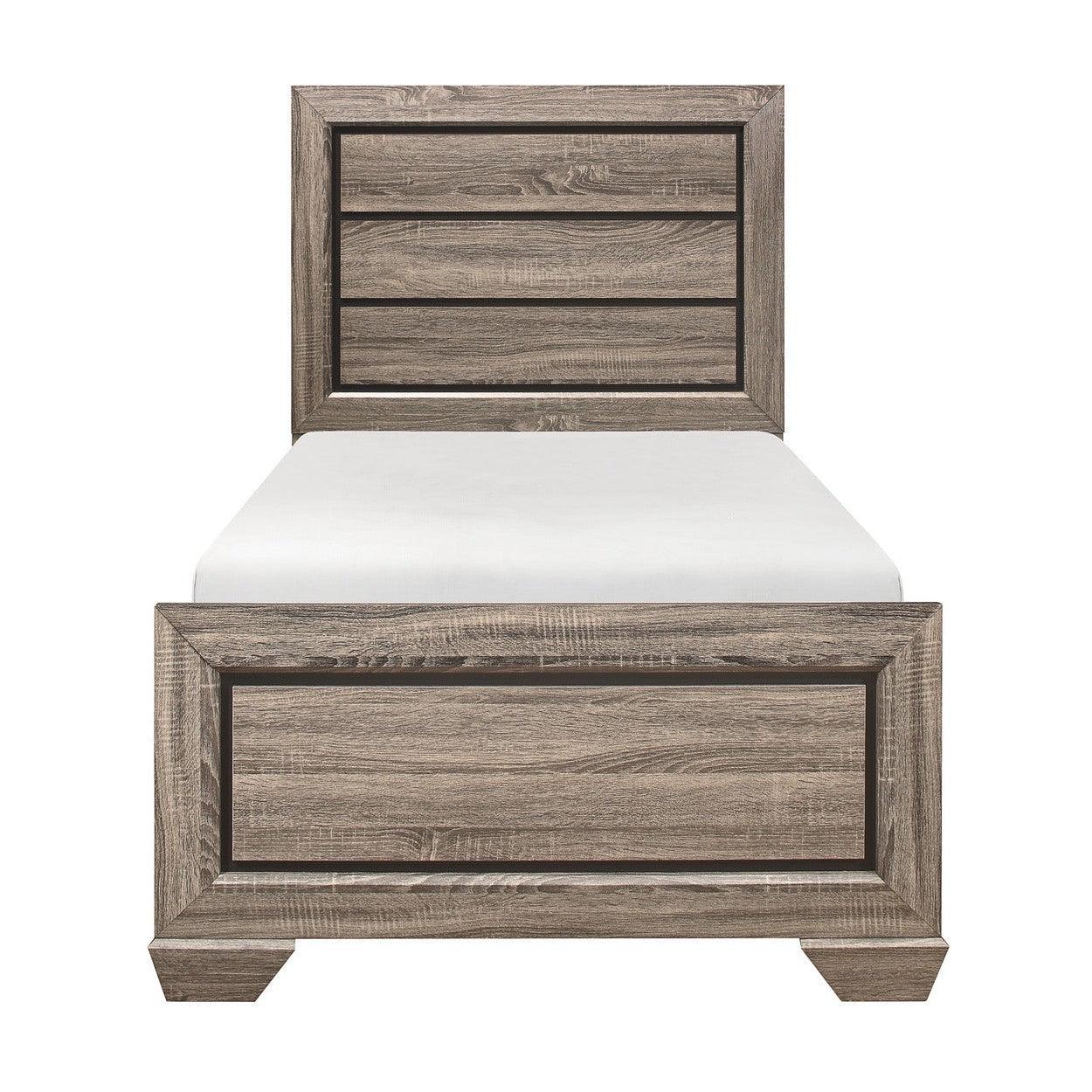 (2) TWIN BED, LT ELM 1904T-1*