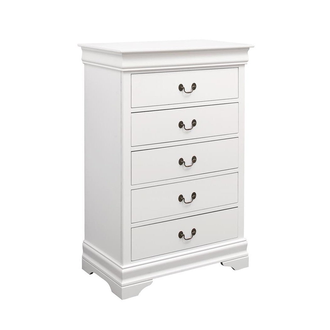 Louis Philippe 5-drawer Chest White 204695