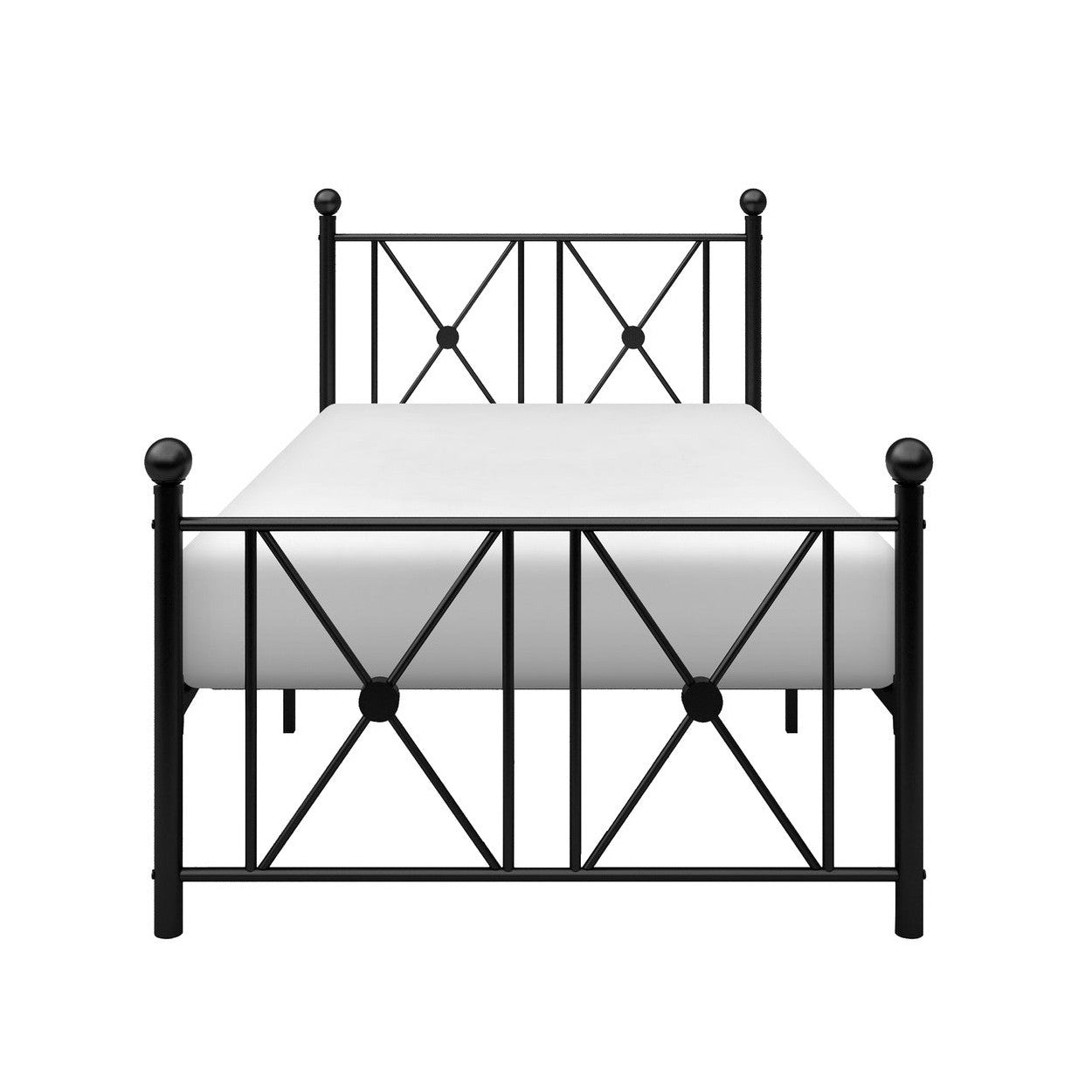TWIN METAL PLFM BED, BLK X 2047TBK-1