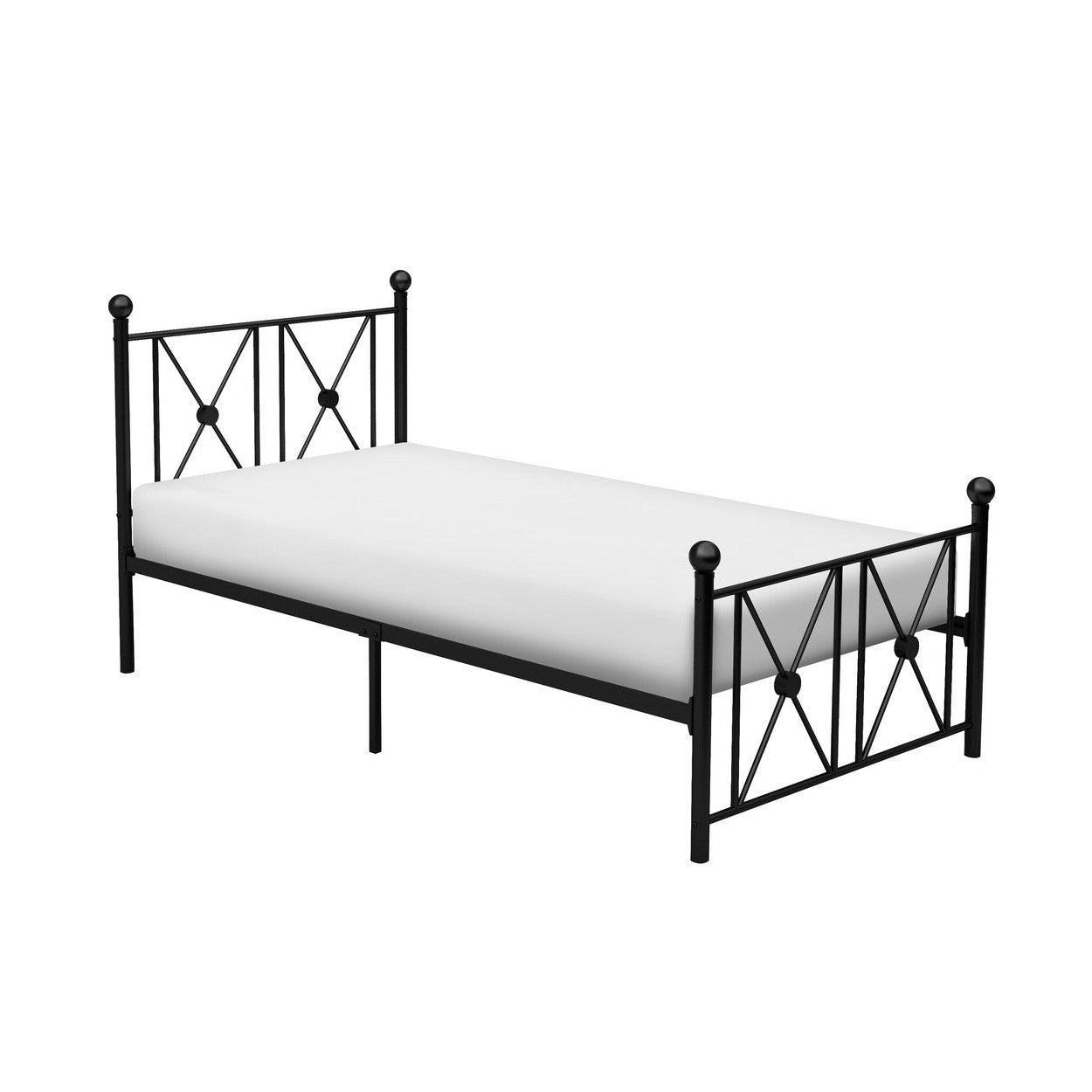 TWIN METAL PLFM BED, BLK X 2047TBK-1