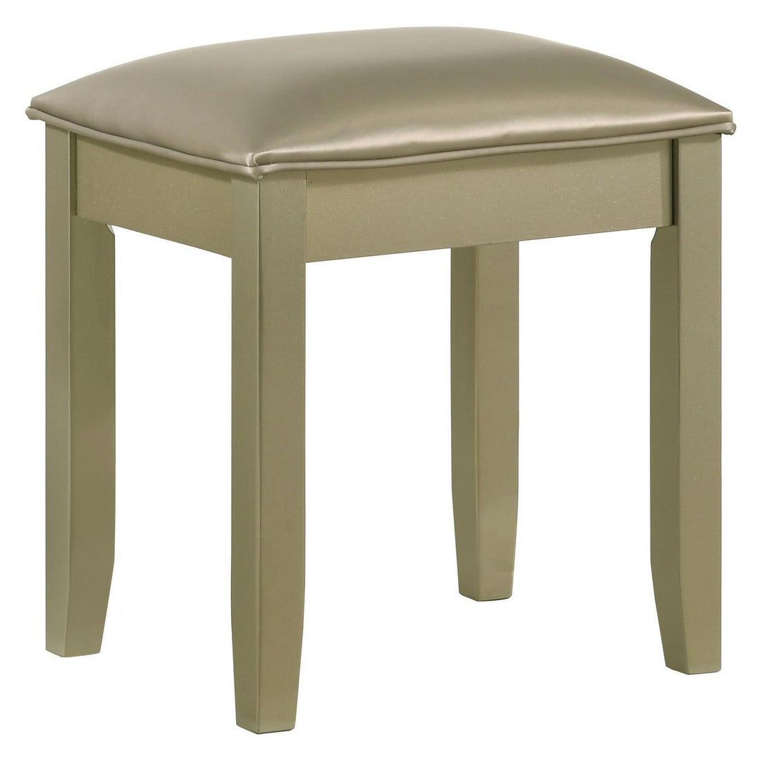 Beaumont Upholstered Vanity Stool Champagne Gold and Champagne 205297STL