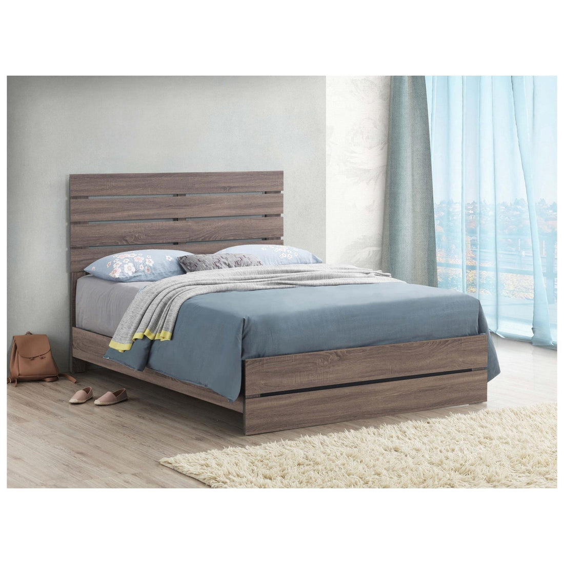 Brantford Queen Panel Bed Barrel Oak 207041Q