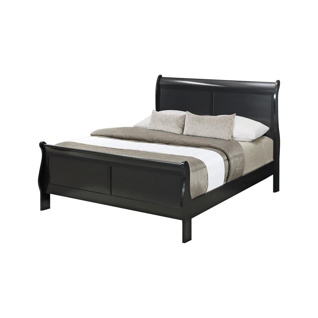 Coaster Louis Philippe Eastern King Panel Sleigh Bed Black