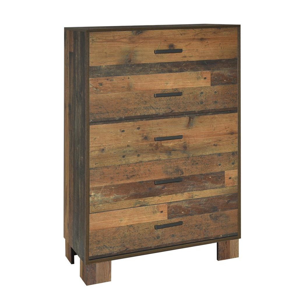 Sidney 5-drawer Chest Rustic Pine 223145