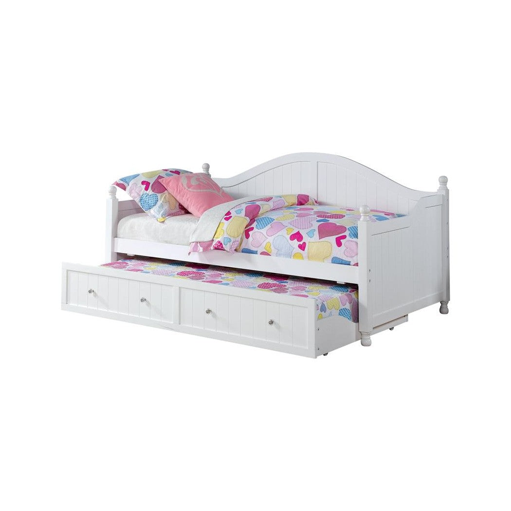 Julie Ann Twin Daybed with Trundle White 300053