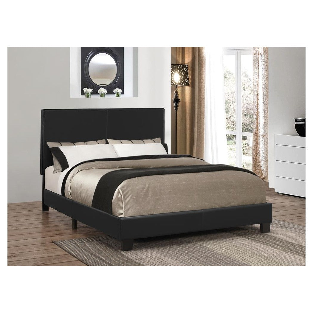 Mauve Bed Upholstered Queen Black 300558Q