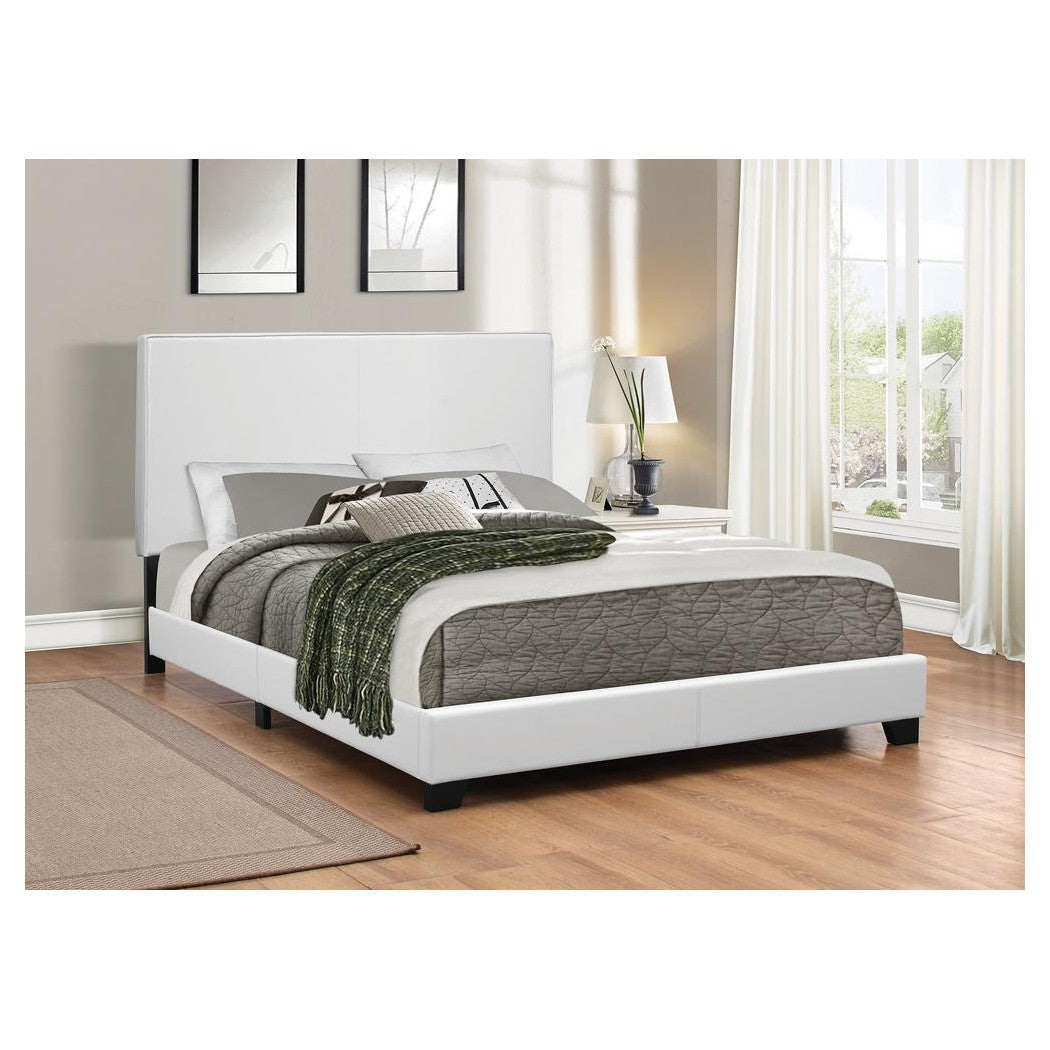 Mauve Queen Upholstered Bed White 300559Q
