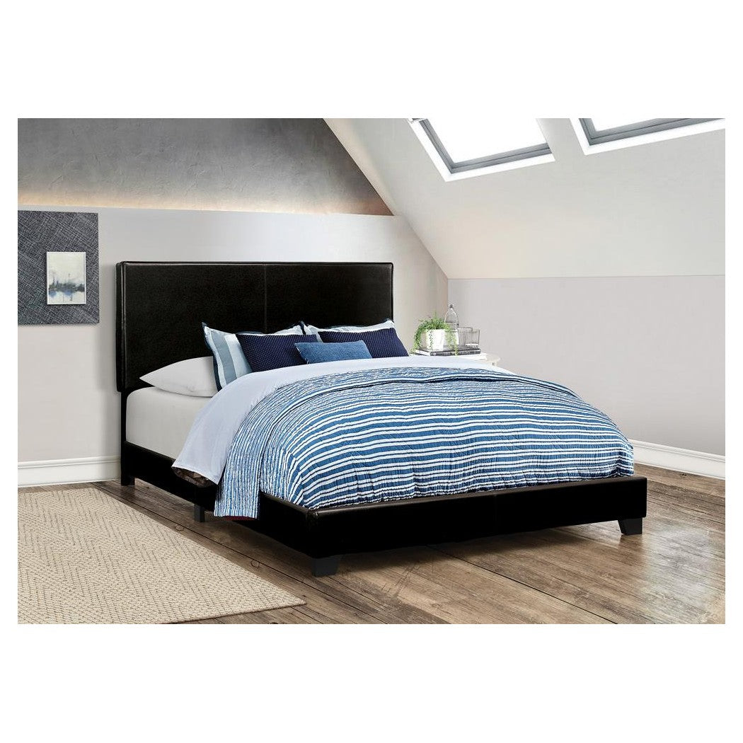 Dorian Upholstered Queen Bed Black 300761Q