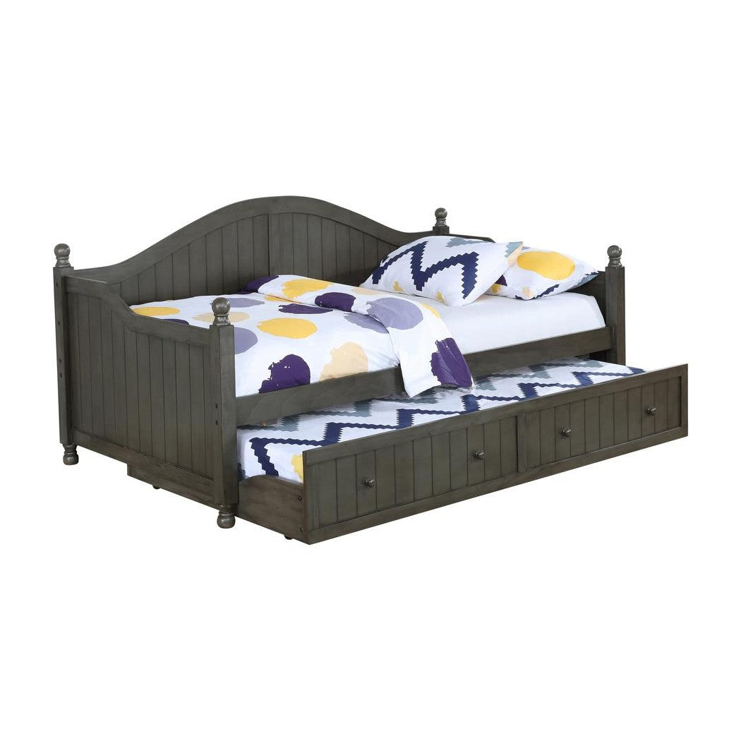 Julie Ann Twin Daybed with Trundle Warm Grey 301053