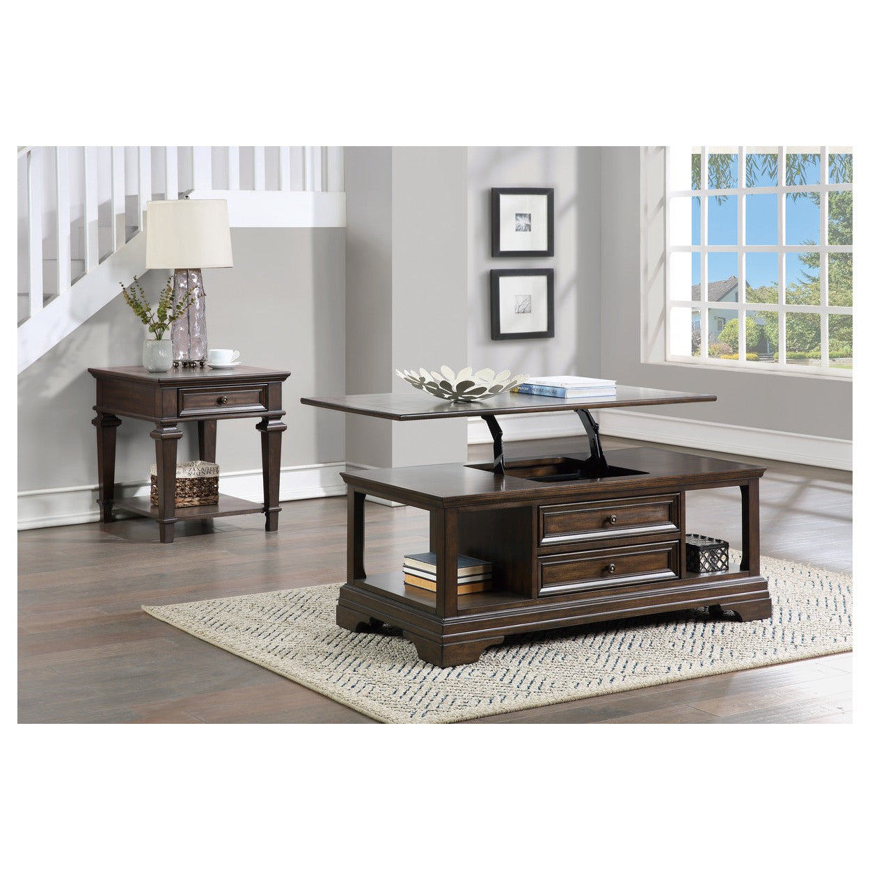 Rectangular End Table with Drawer (28"L x 23"W x 25"H) 3681-04