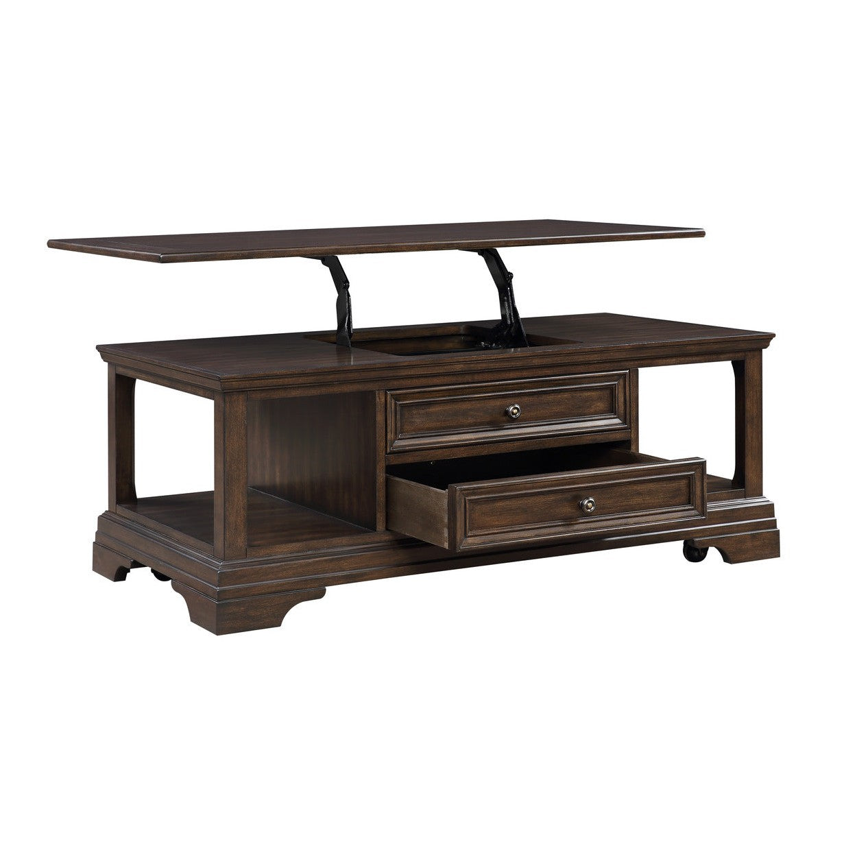 Rectangular Lift Top Cocktail Table with Casters (48"L x 24"W x 19.5"H) 3681-30