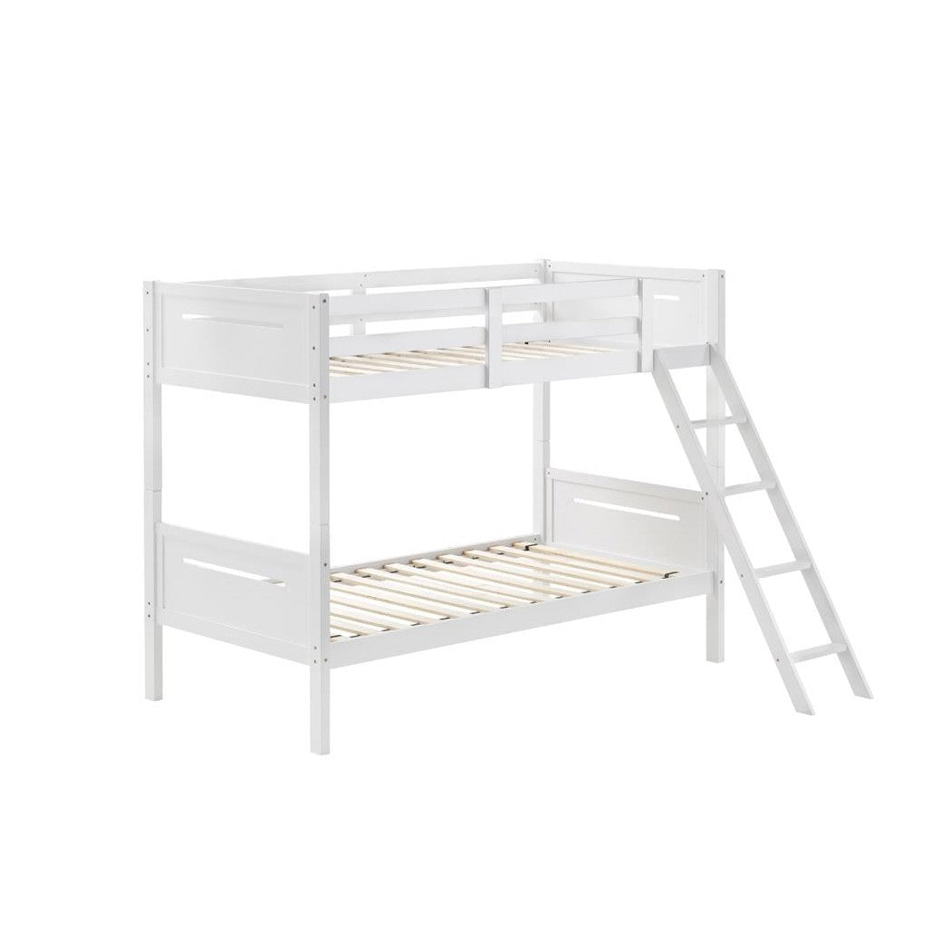 Littleton Twin/Twin Bunk Bed White 405051WHT
