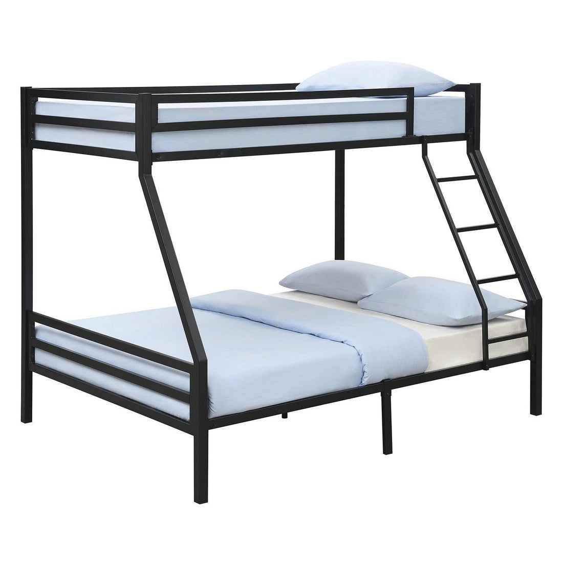 Kinsey Bunk Bed with Ladder Matte Black 422676