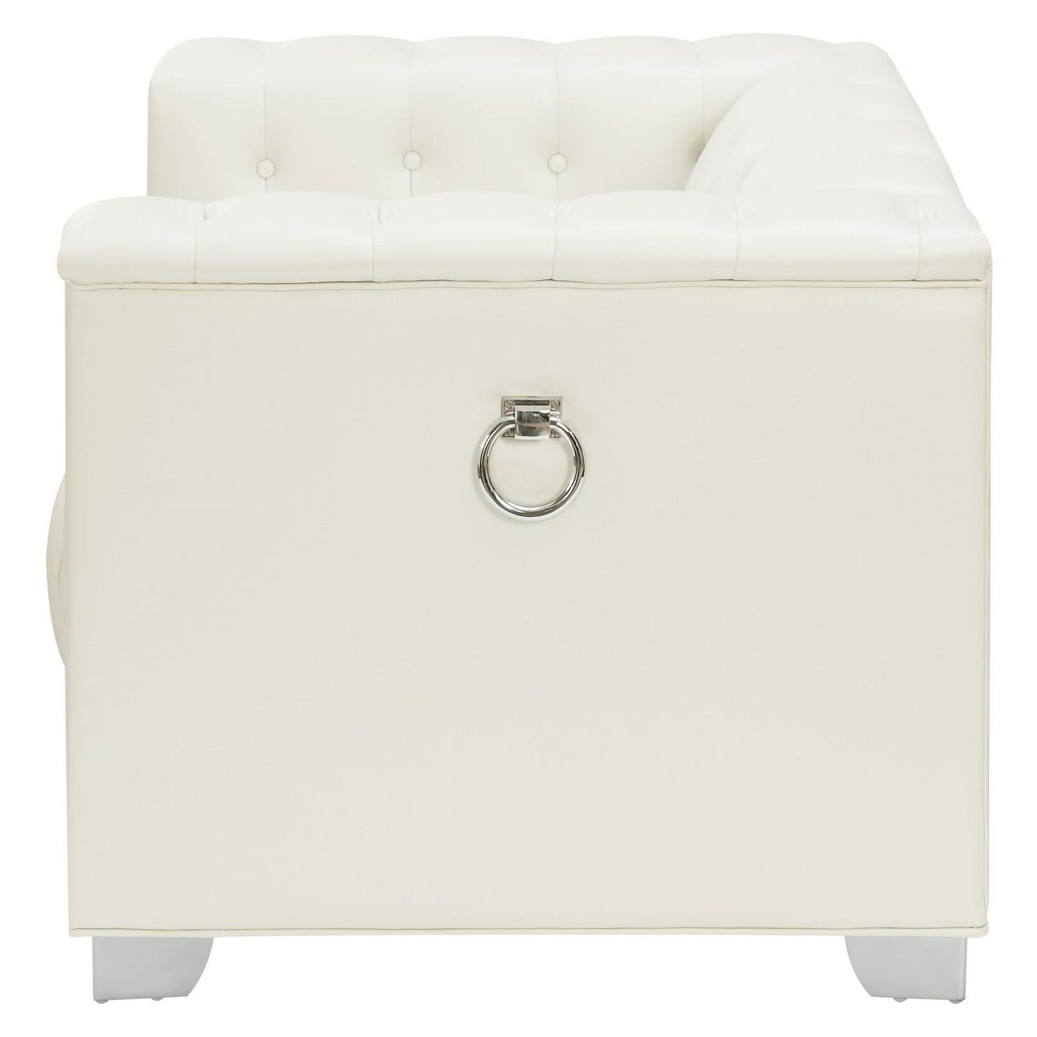 Chaviano Tufted Upholstered Chair Pearl White 505393