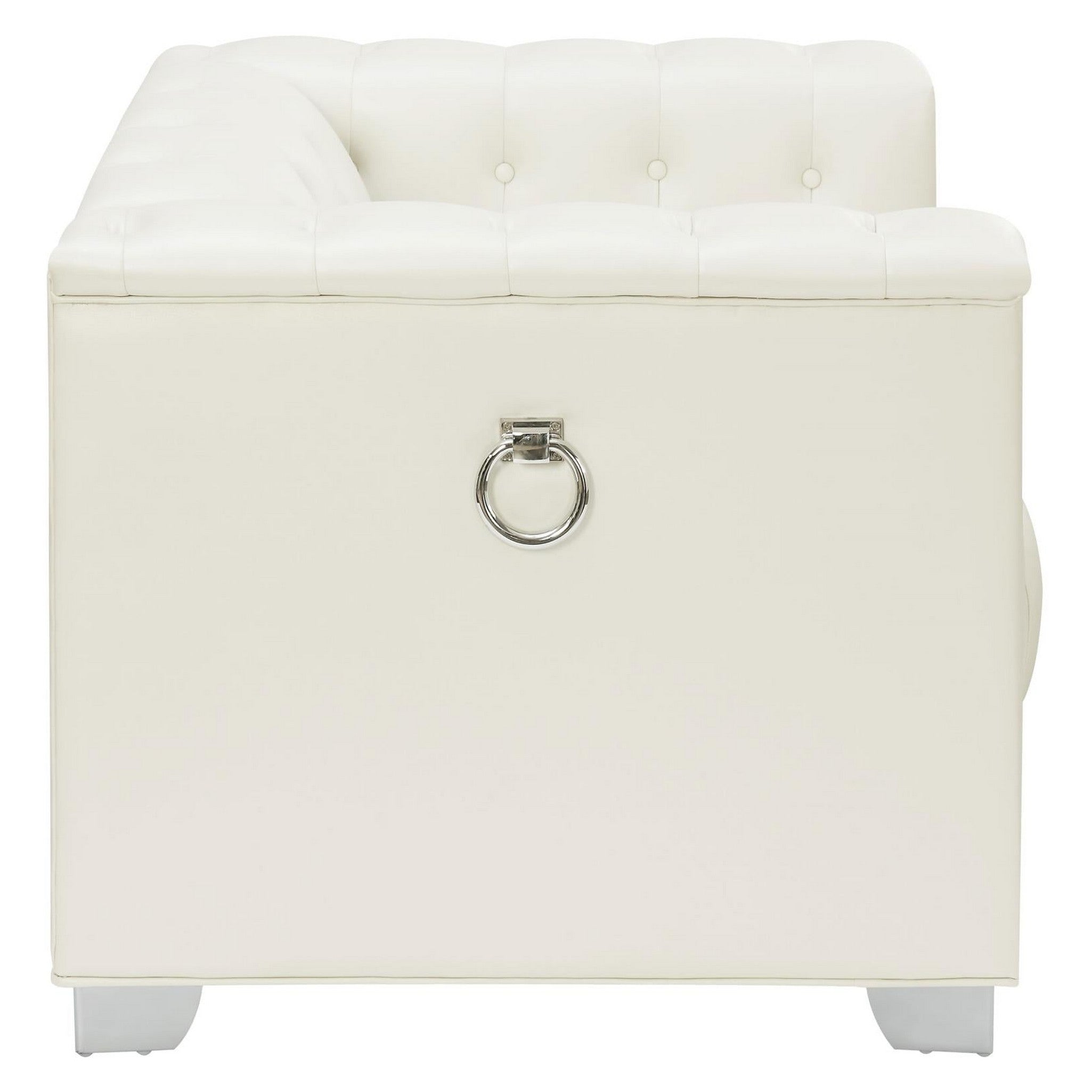 Chaviano Tufted Upholstered Chair Pearl White 505393
