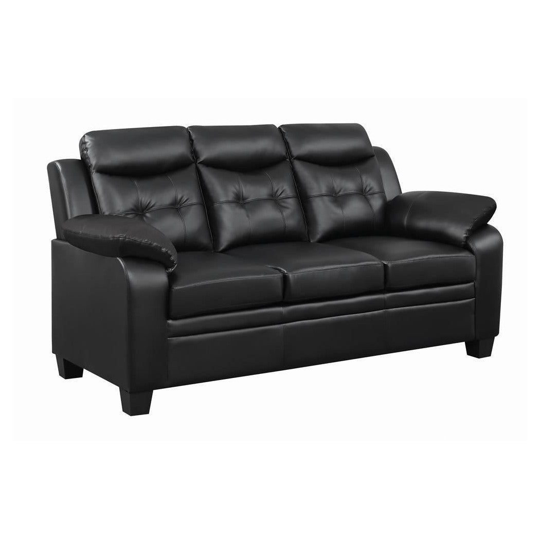 Finley Tufted Upholstered Sofa Black 506551