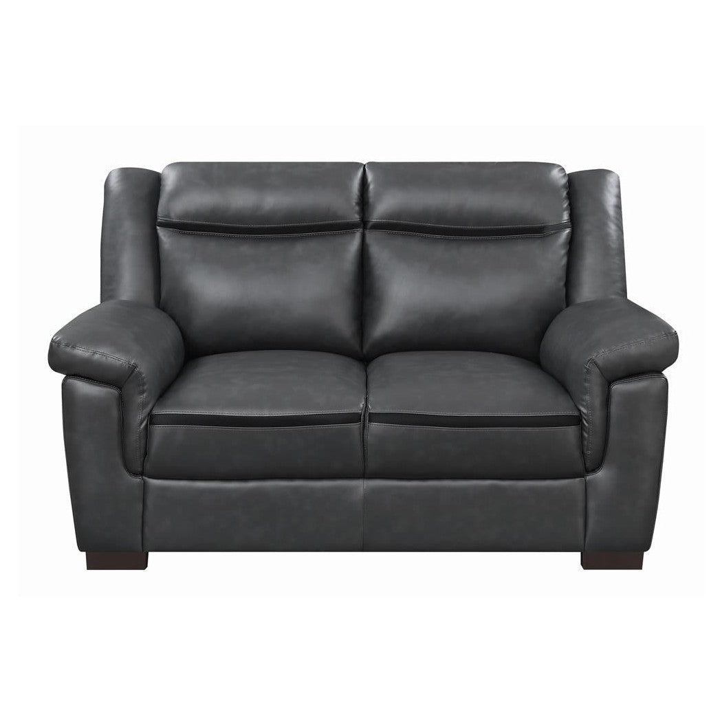 Arabella Pillow Top Upholstered Loveseat Grey 506592