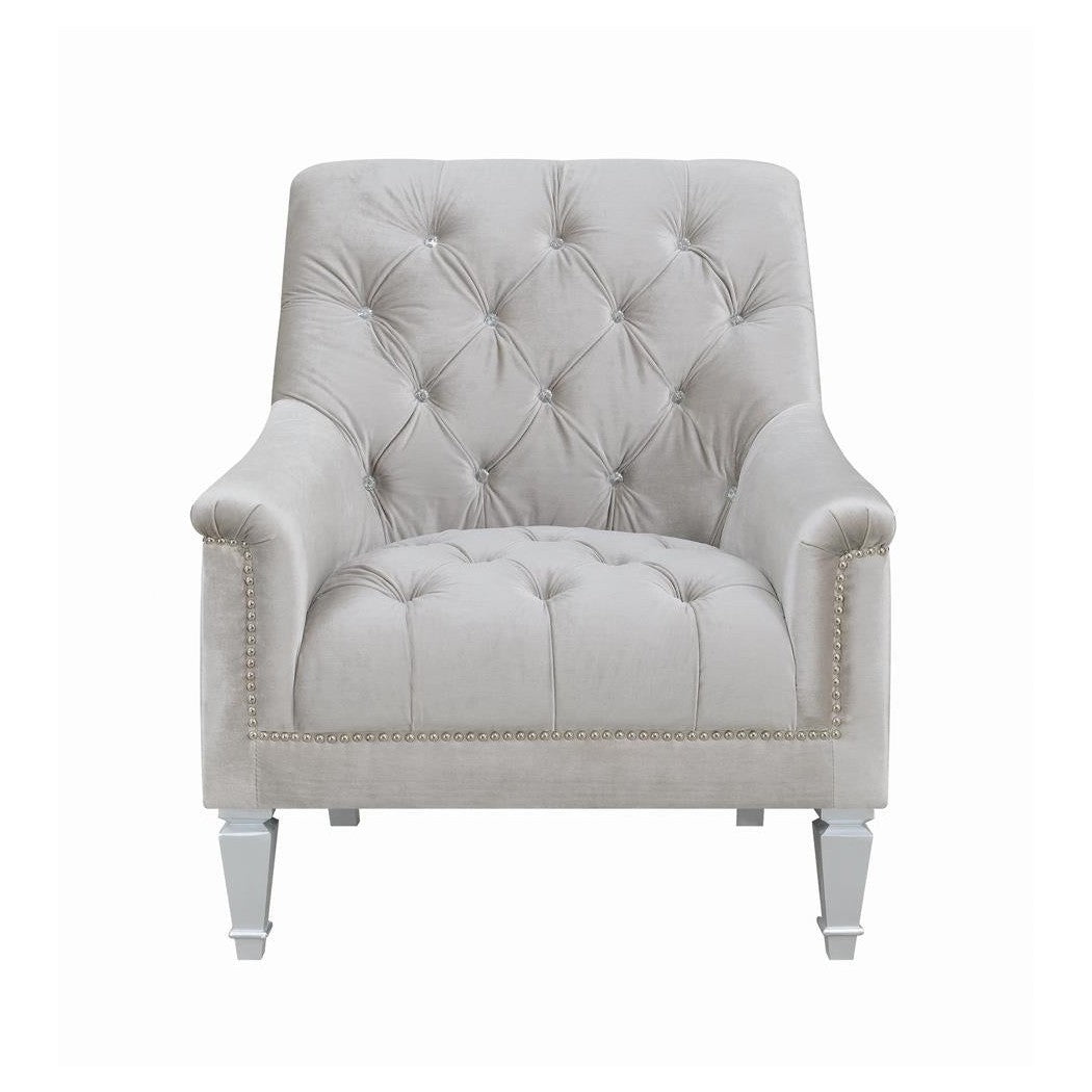 Avonlea Sloped Arm Tufted Chair Grey 508463