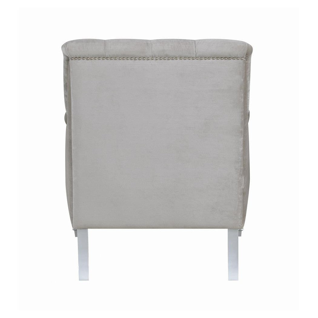 Avonlea Sloped Arm Tufted Chair Grey 508463