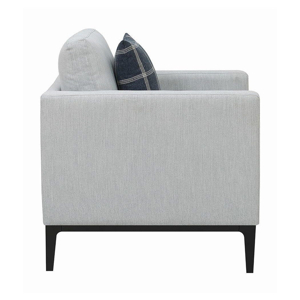 Apperson Cushioned Back Arm Chair Light Grey 508683