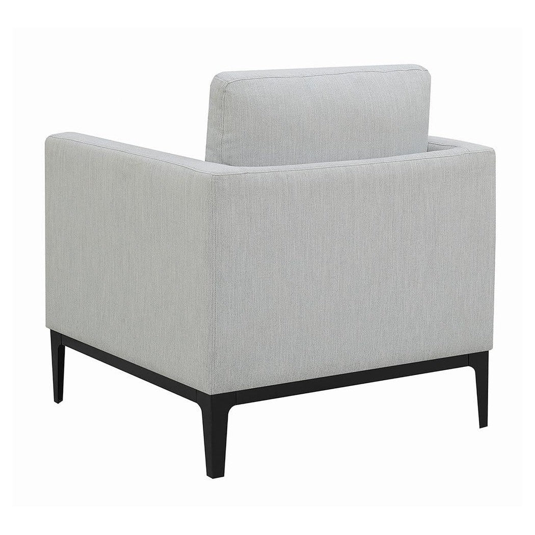 Apperson Cushioned Back Arm Chair Light Grey 508683