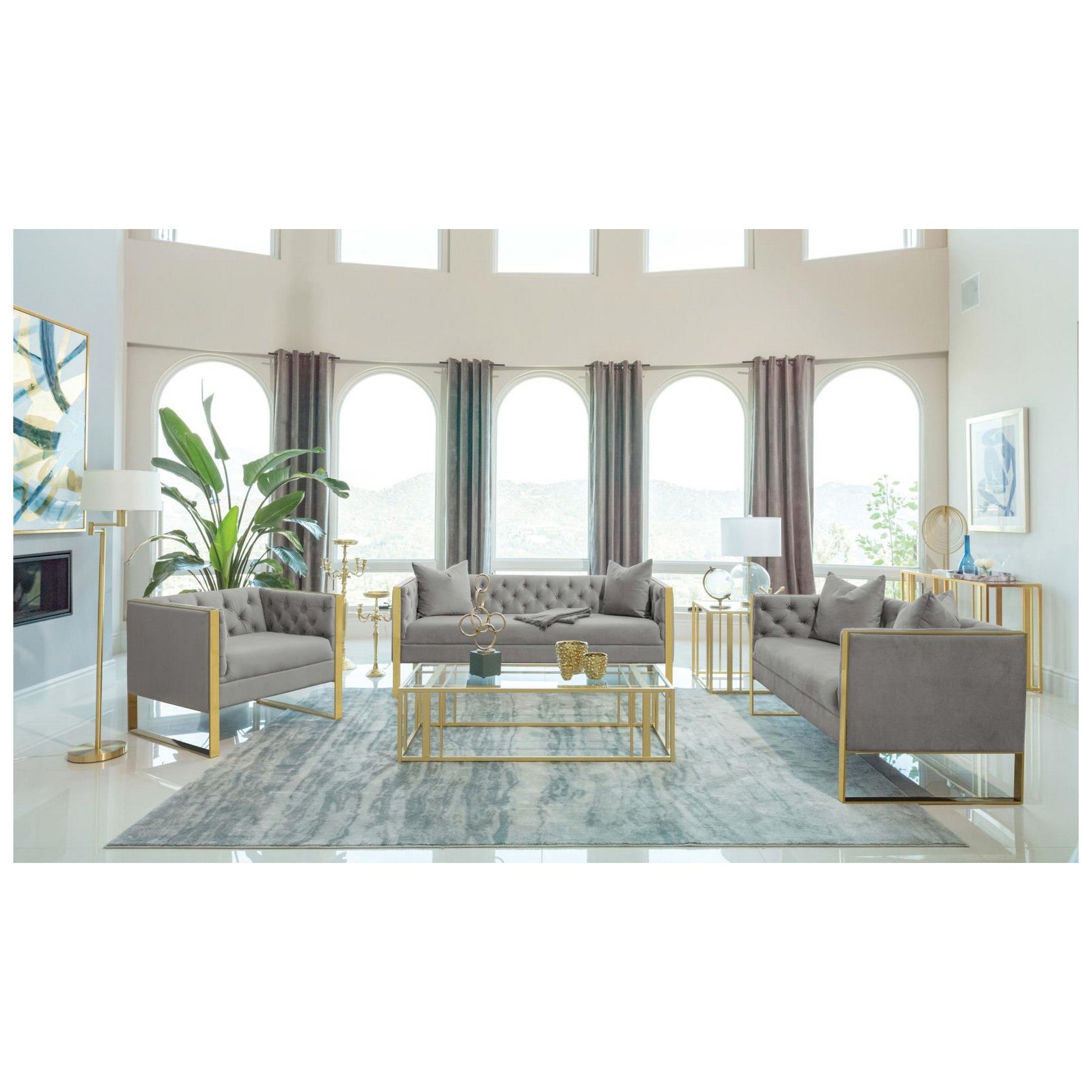 Eastbrook Tufted Back Chair Grey 509113