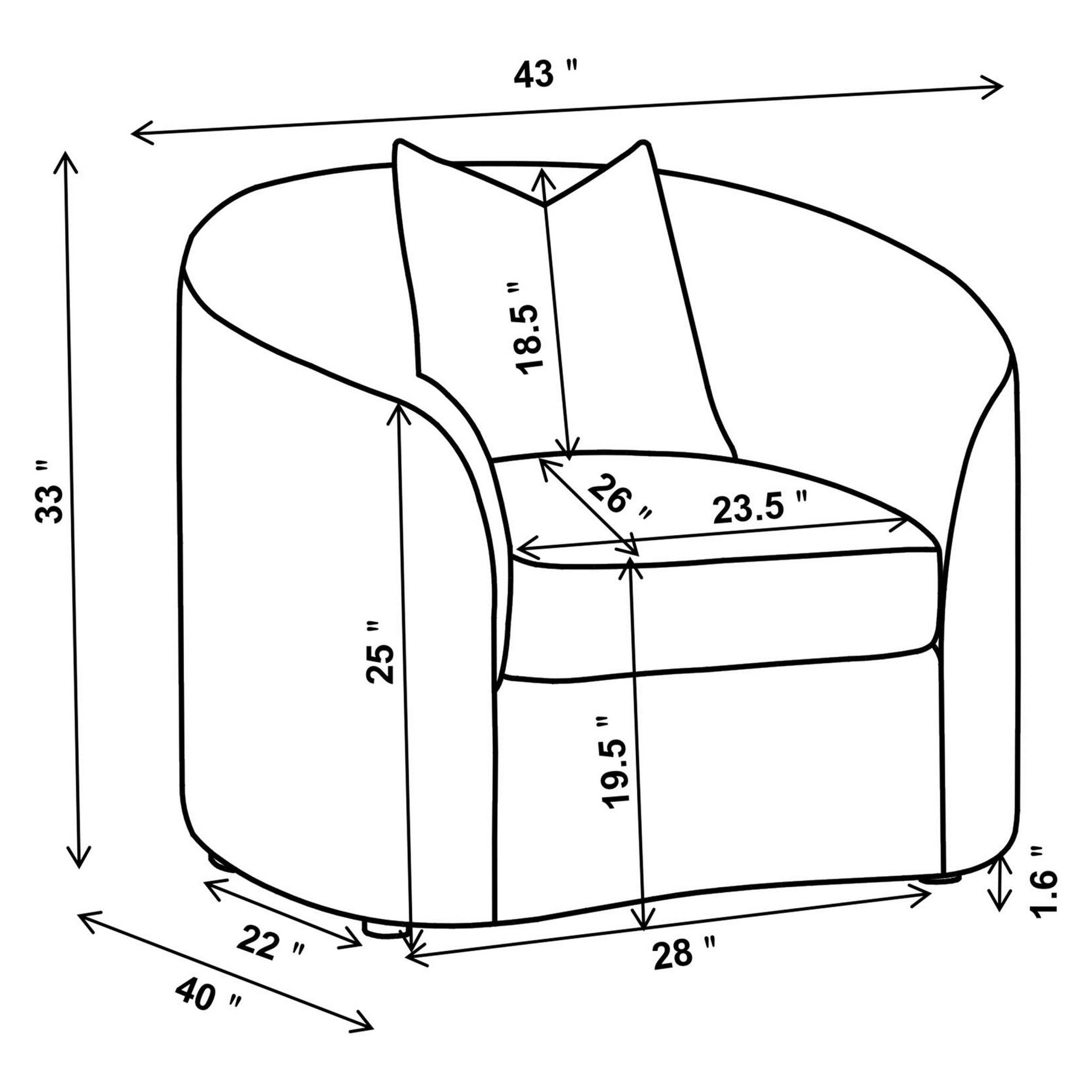 Rainn Upholstered Tight Back Chair Latte 509173