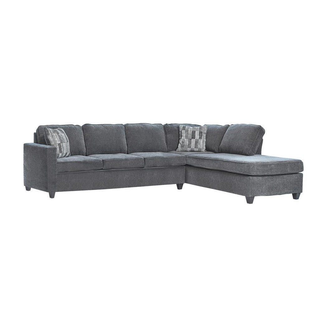Mccord 2-piece Cushion Back Sectional Dark Grey 509347