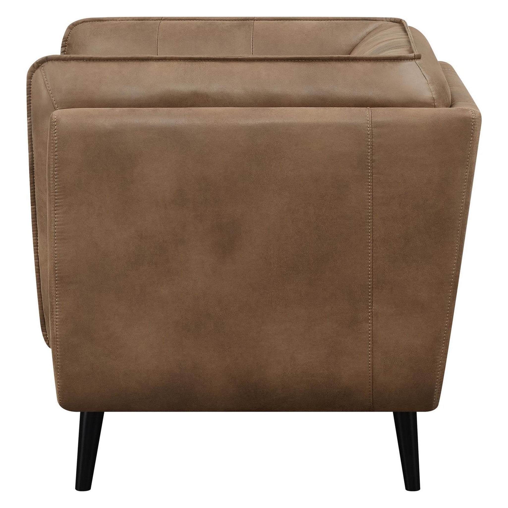 Thatcher Upholstered Button Tufted Chair Brown 509423