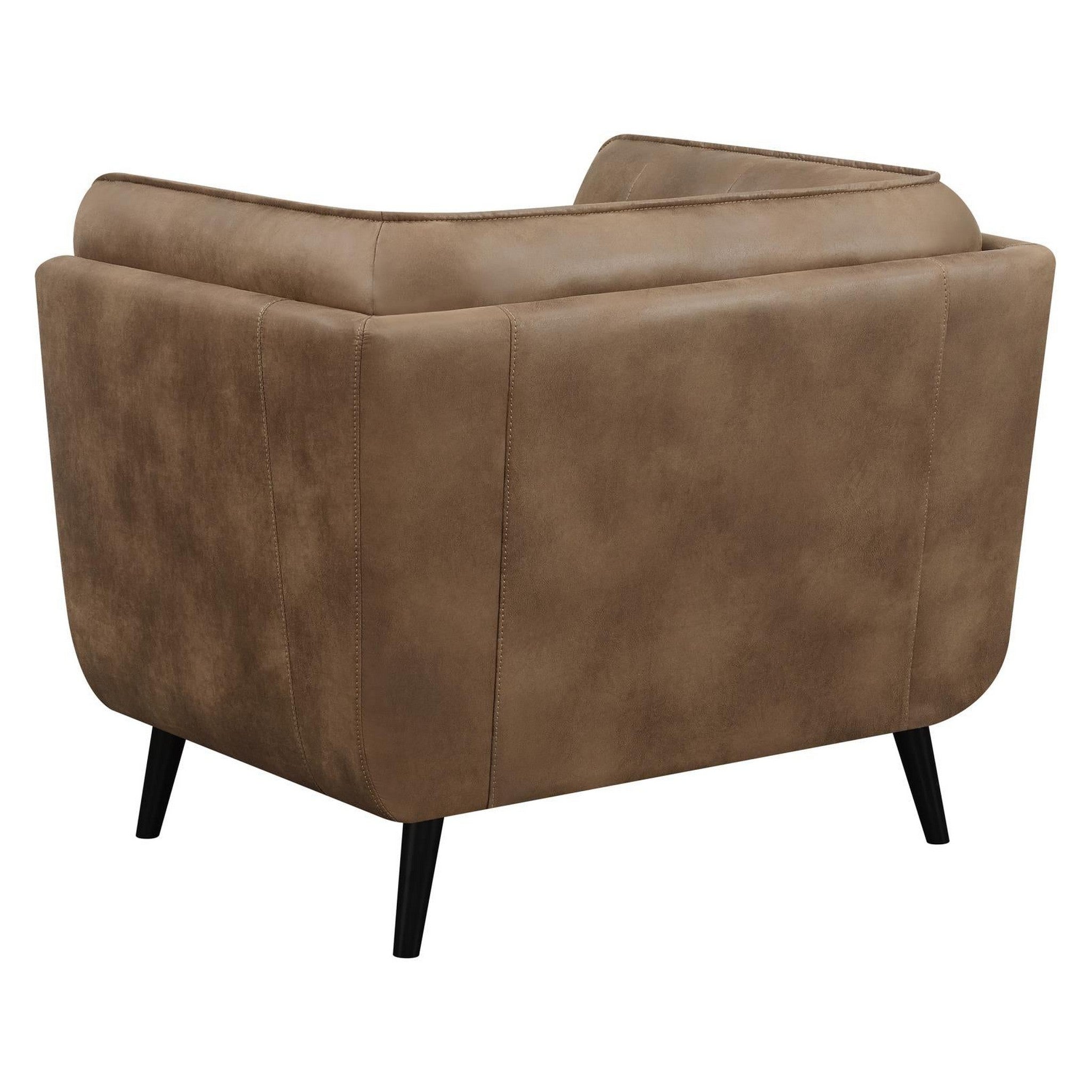 Thatcher Upholstered Button Tufted Chair Brown 509423