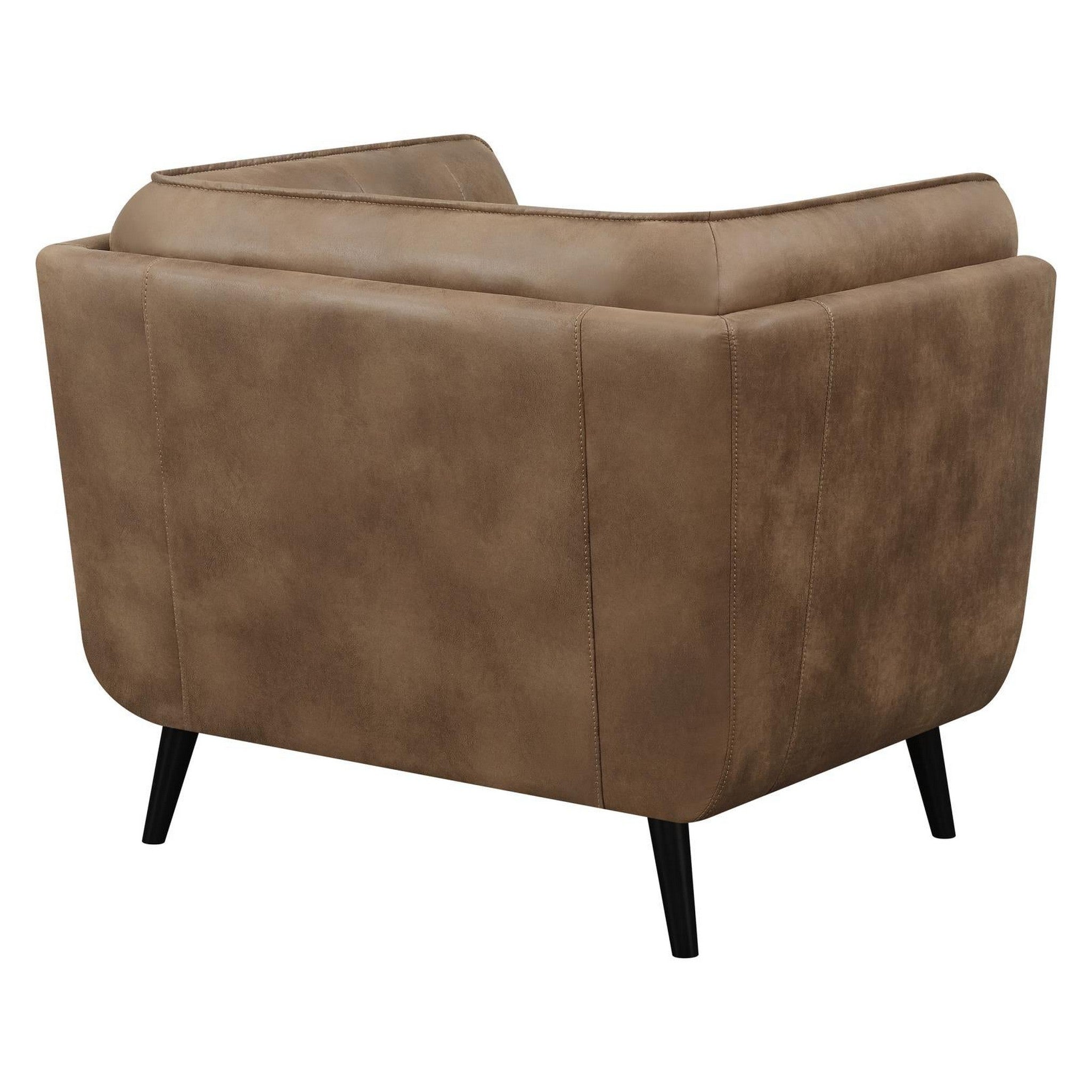 Thatcher Upholstered Button Tufted Chair Brown 509423