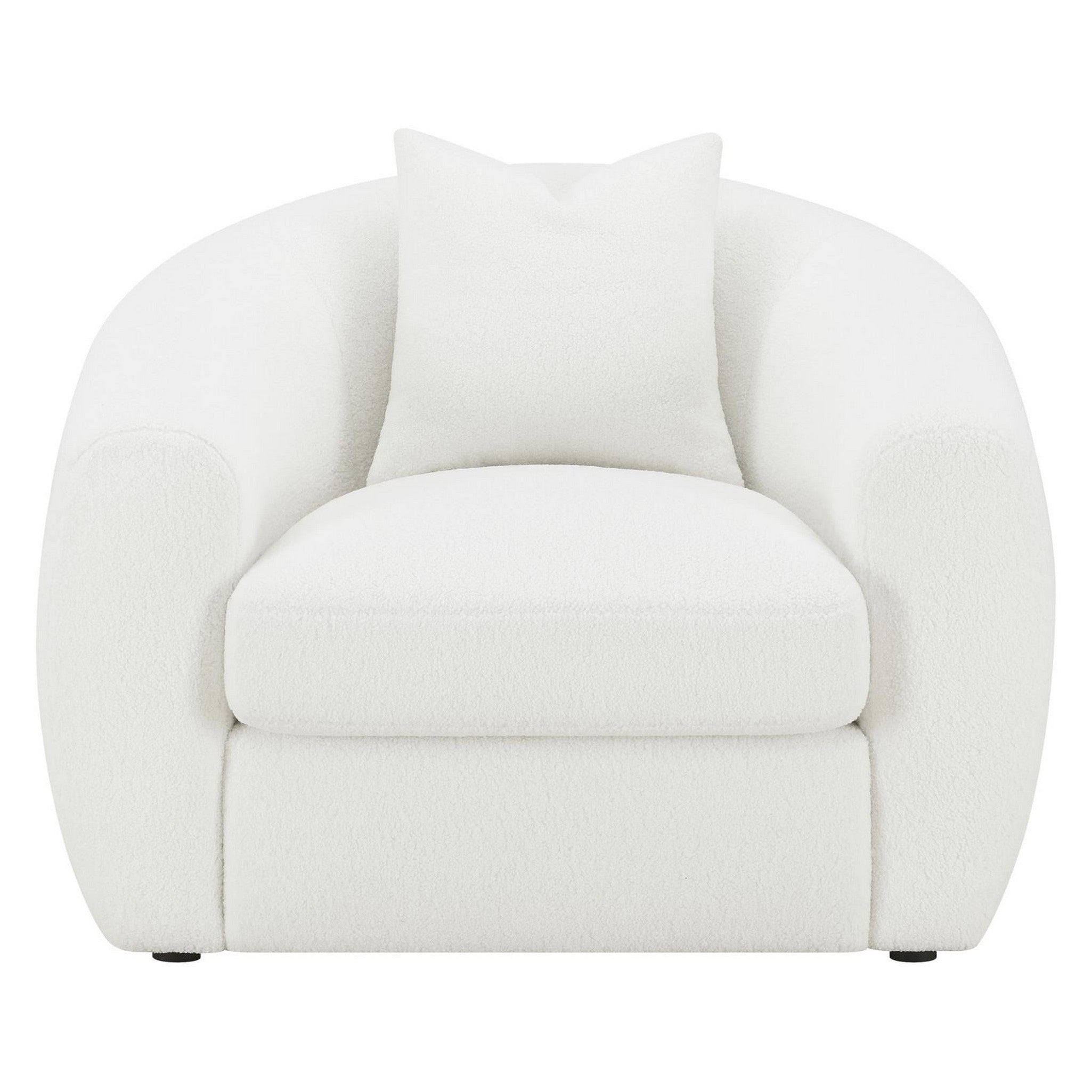 Isabella Upholstered Tight Back Chair White 509873